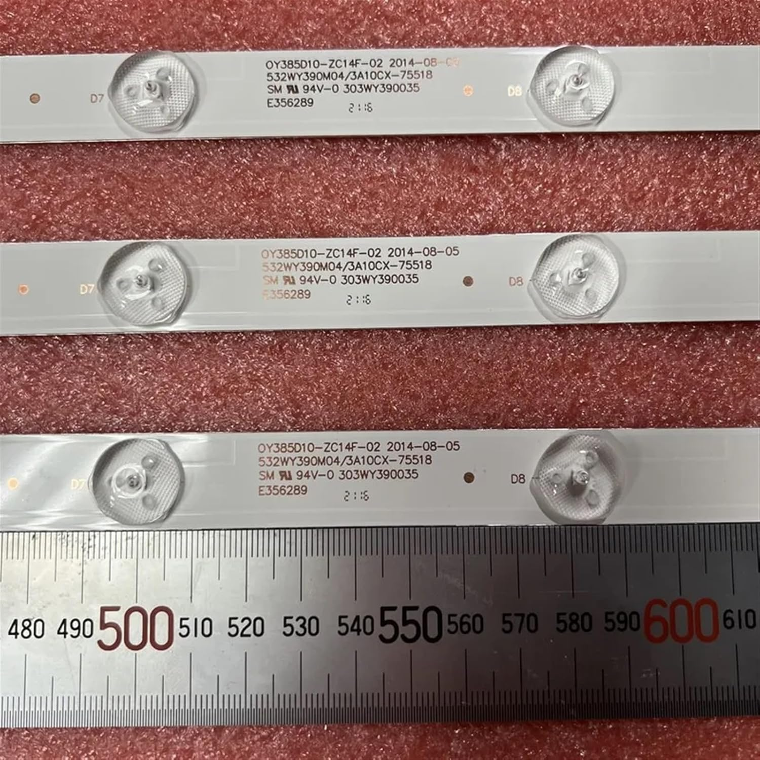 Kit 3Pcs 9LED LED Backlight Bar for TV 40K41D LE39D39 OY385D10-ZC14F-02 532WY390M04 303WY390035 LS390TU7P00 image number 2