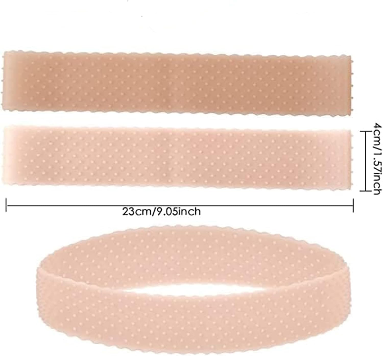 2-Pack Silicone Wig Grip Bands,Transparent Hairbands for Secure Wig Hold,Yoga - Transparent Hairband for Wigs ﻿ image number 4