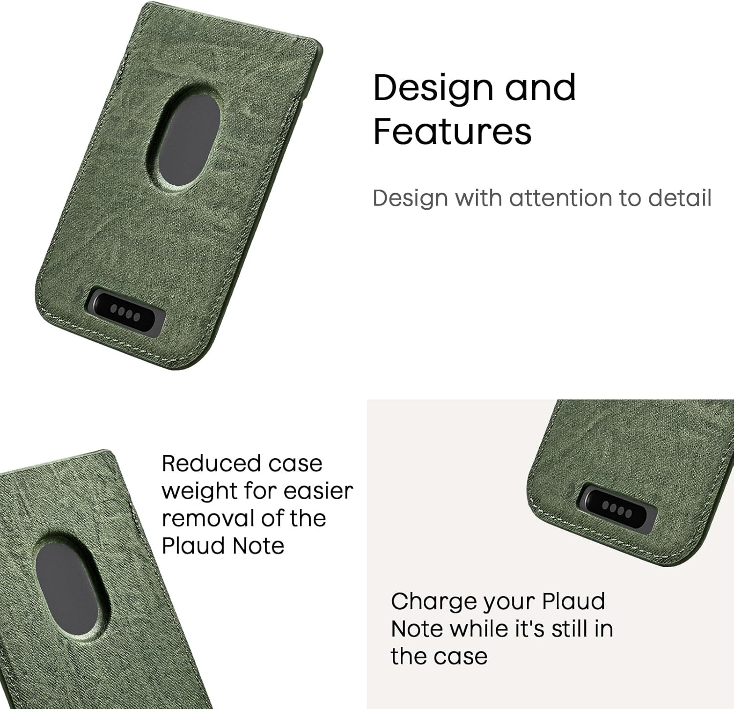 Voice Recorder Carrying Case for Plaud Note Compatible with Plaud Note AI Audio Recorder Portable Protective Case Green image number 4