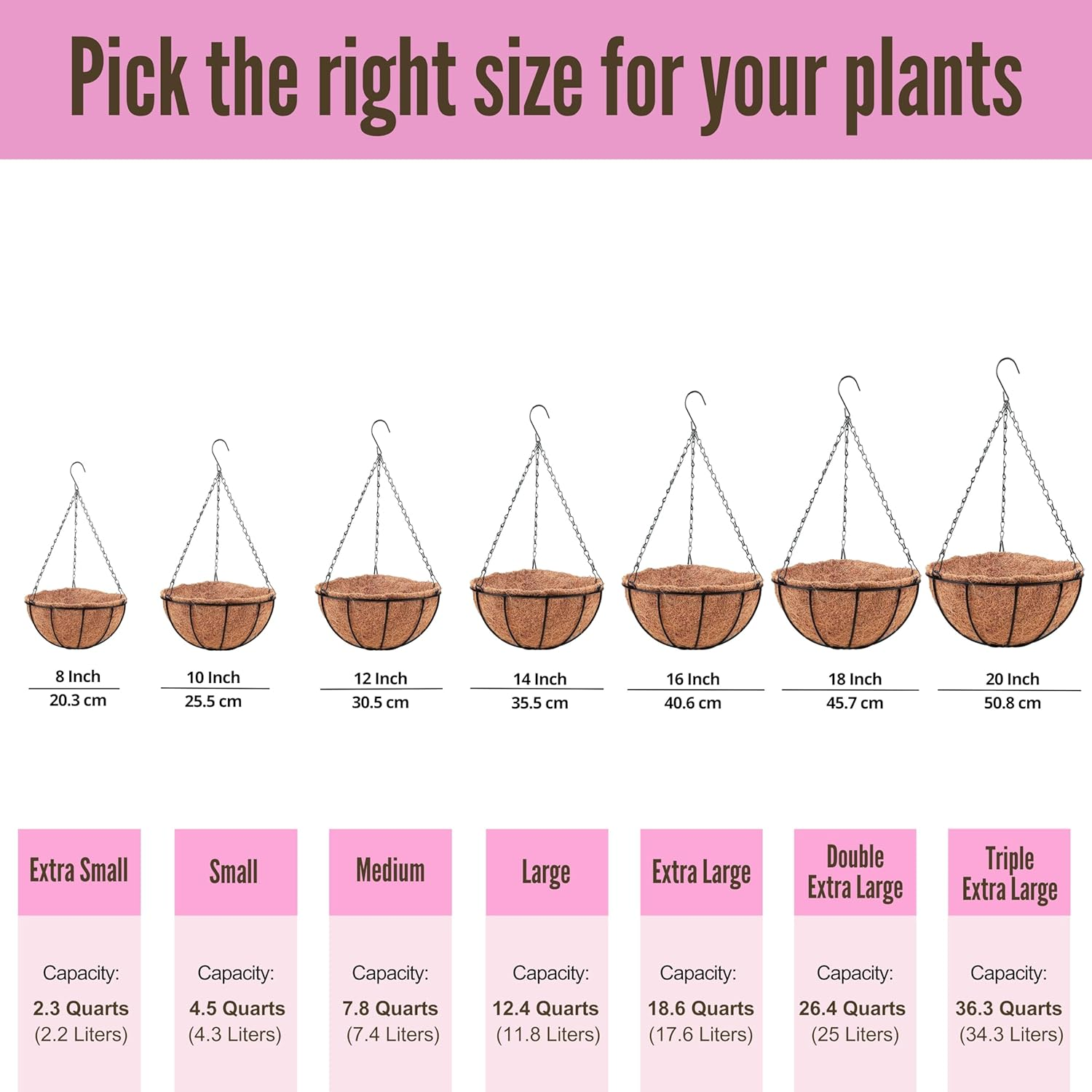 Hanging Basket for Plant - 3 Pack, 10 Inch, Hanging Metal Wire Planters with Coco Liner, Flower Pots Hanger round Plant Holder Porch Home Decor Garden Outdoor Macetas Colgantes Para Plantas image number 2