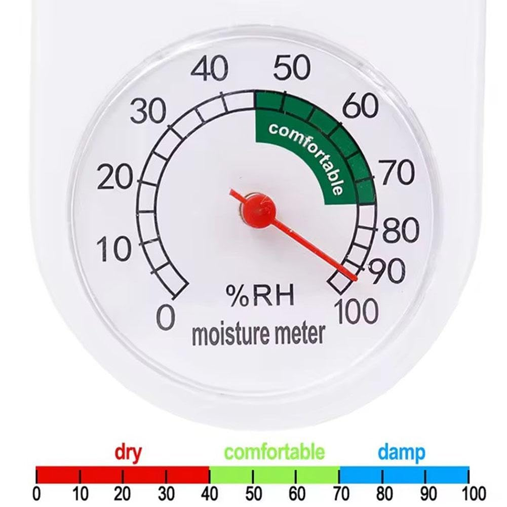 Thermometer Hygrometer Wall Hung Room Electronic Temperature Humidity Meter Sensor Gauge with Celsius/Fahrenheit (℃/℉), for Indoor Outdoor Home Garden Office Decoration image number 2