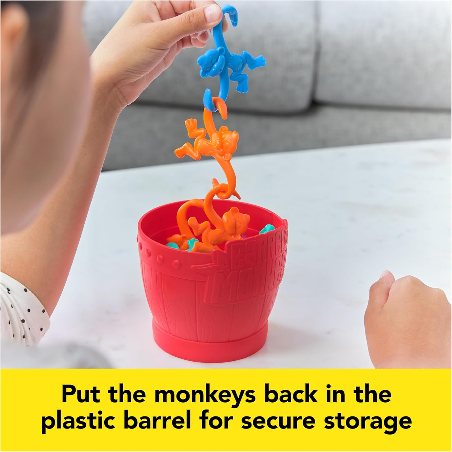 Barrel of Monkeys New Look - Retro Linking Family Game | Preschool, Classic Games | Ages 3+ image number 2