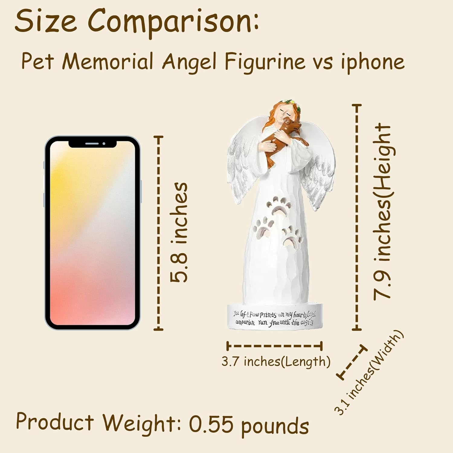 Pet Memorial Gifts for Dogs, Dog Mom Gifts for Women, Pet Loss Sympathy Gift, Angel Figurines Reminder image number 6