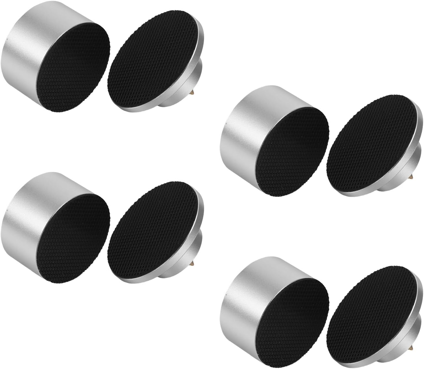 OATIPHO 4Pcs Silver Metal Speaker Isolation Pads with Anti-Vibration Speaker Stand Feet for Hifi Audio Systems Turntables and CD Players for Home Audio image number 1