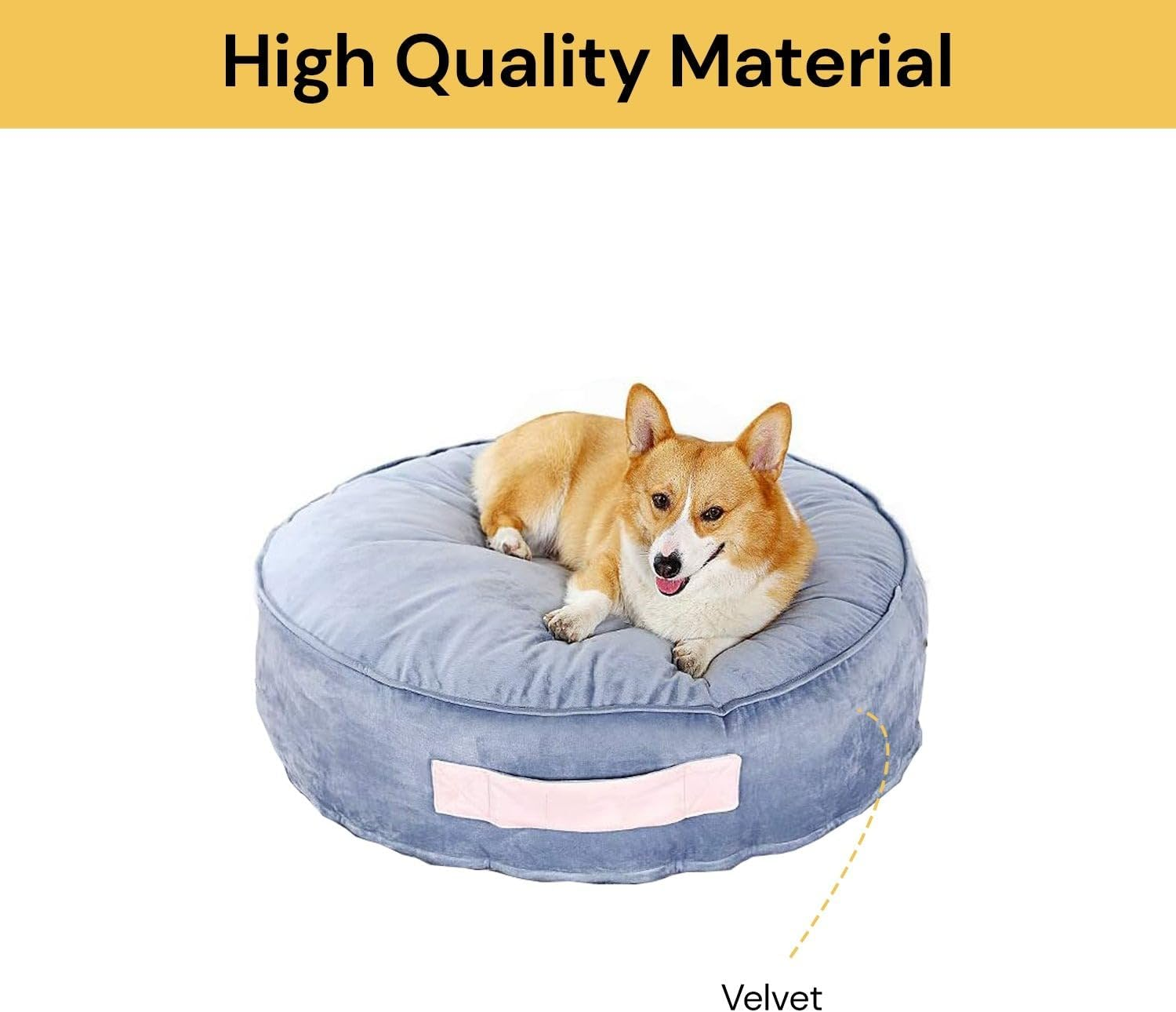 EZONEDEAL Dog Bed Cat Bed Extra Soft Velvet Comfortable Cute,Cat Cushion Bed Washable,Oval Donut Nesting Cave Bed Suitable for Cats and Small Medium Dogs image number 3