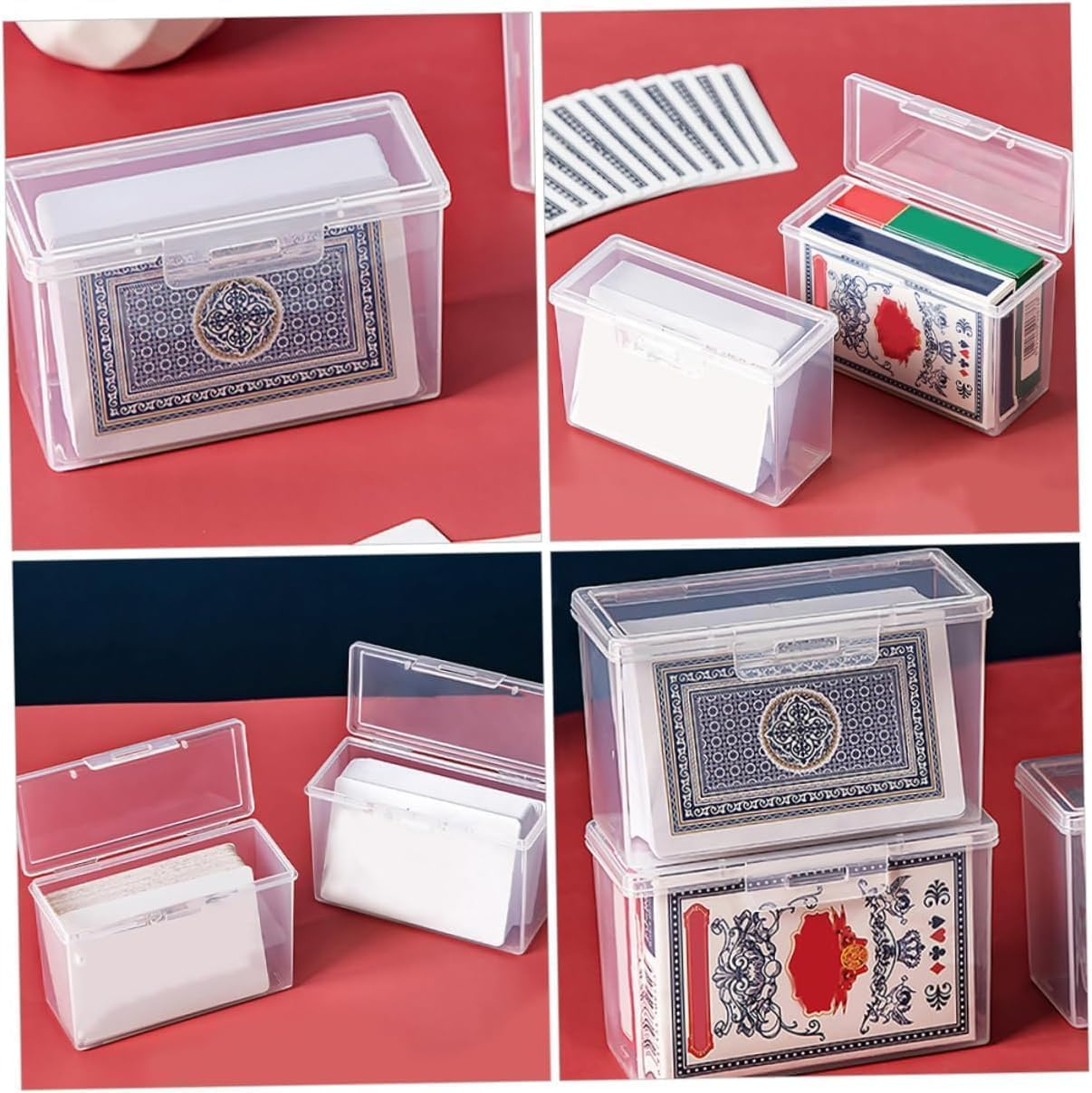 SHUNYUNG Minimalist Plastic Playing Card Storage Box, 6Pcs, 10.5 X6.6X4.5Cm/4.1X2.6X1.8 Inches image number 1