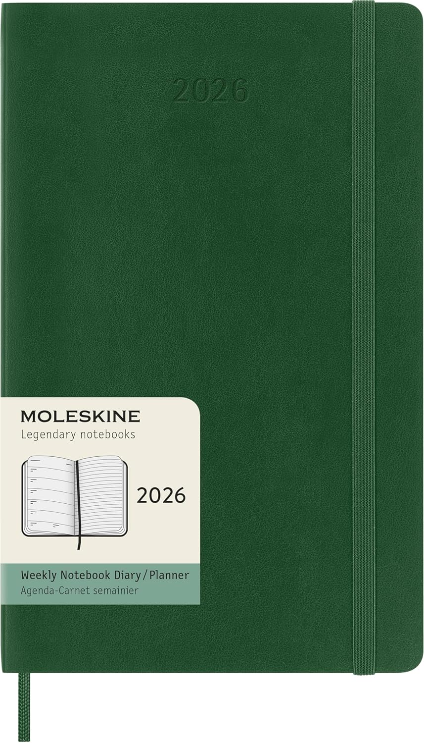 Moleskine - 2026-12 Month Weekly Notebook Soft Cover Diary - Large - Myrtle Green image number 6