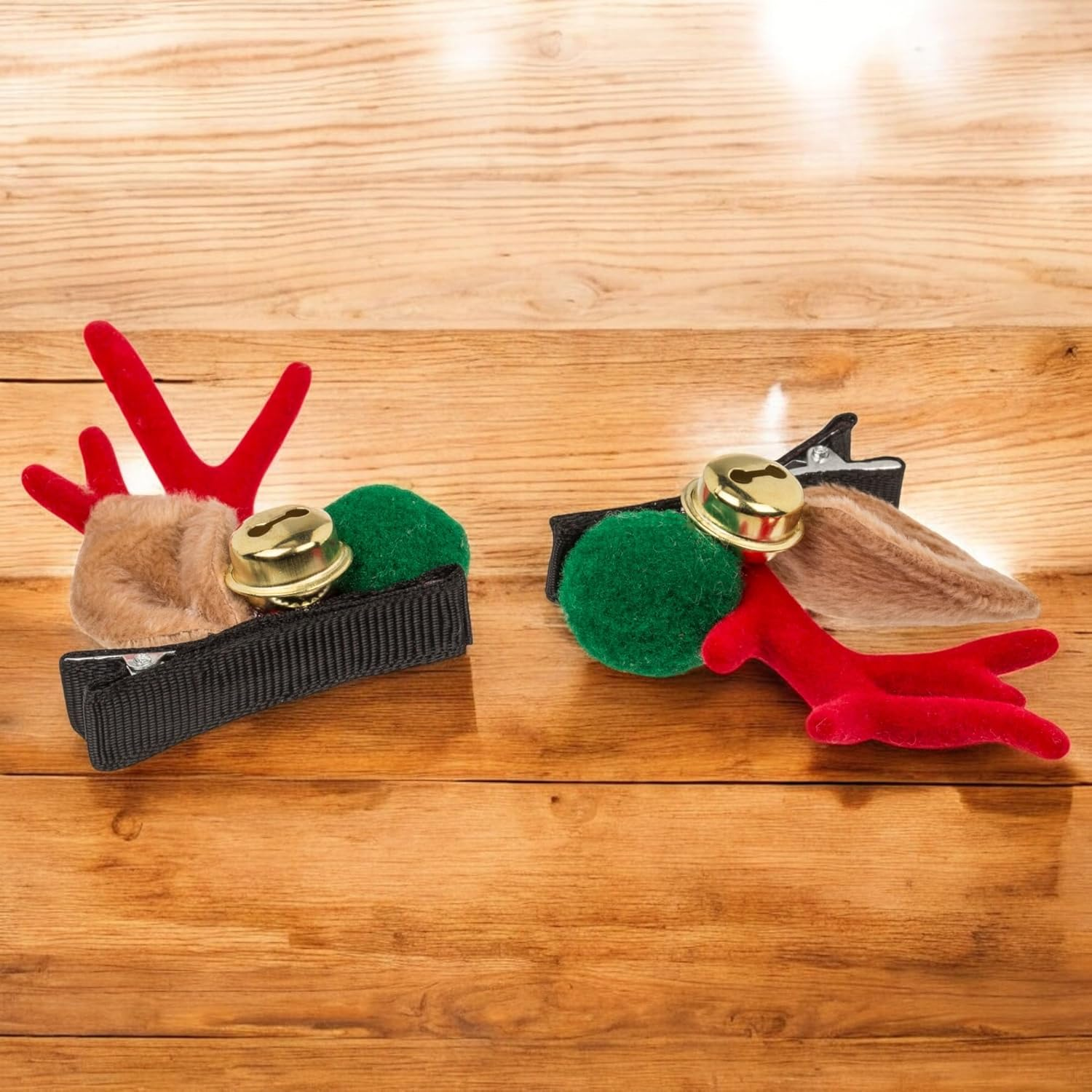 MIJOMA Reindeer Hair Clips - Festive Hair Accessories for Christmas, 2 Pairs, 2 Designs, 5 X 7 Cm image number 3