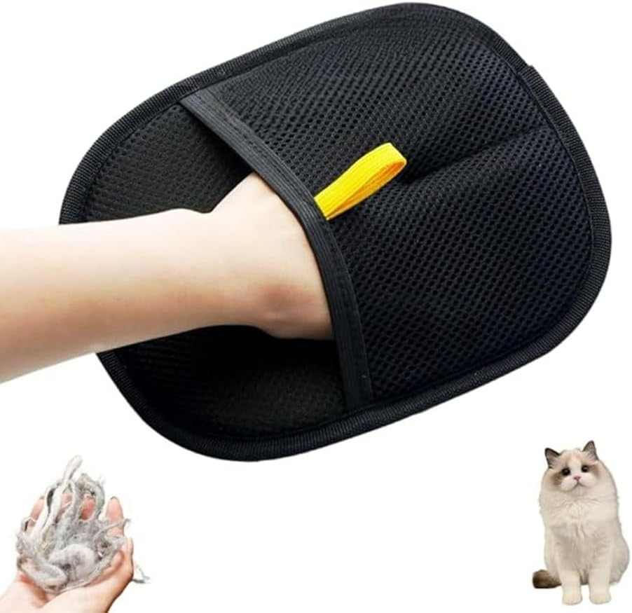 Pet Hair Remover, Cat Grooming Gloves for Dog & Cat, Cat Brush Glove for Carpet, Couch, Clothing, Furniture image number 4