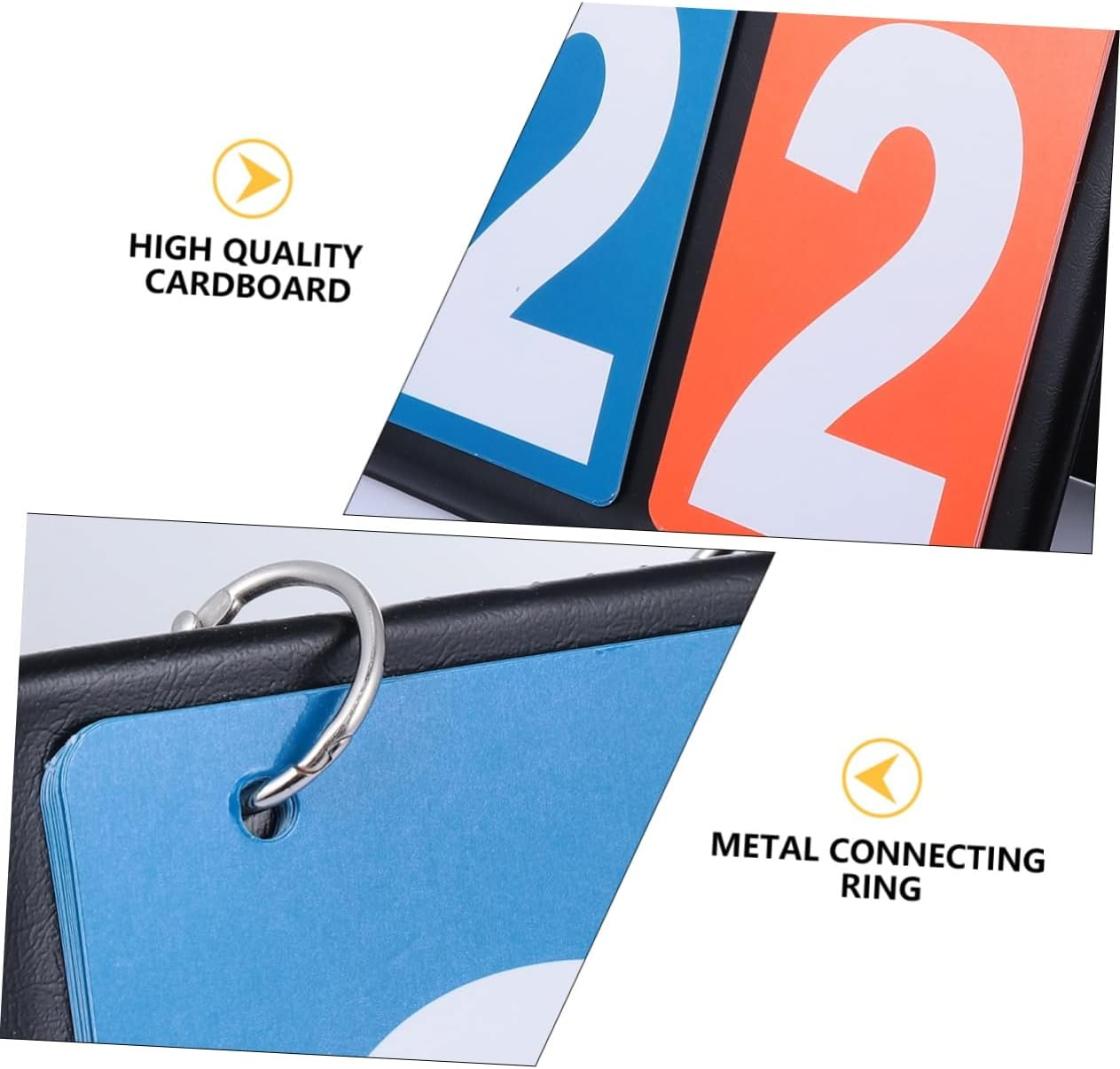 Basketball Scoreboard Two-Digit Flip Score Keeper, Double-Sided Manual Score Flipper for Sports Matches, Portable Outdoor Indoor Basketball Game Scoreboard Blue and Red Numbers