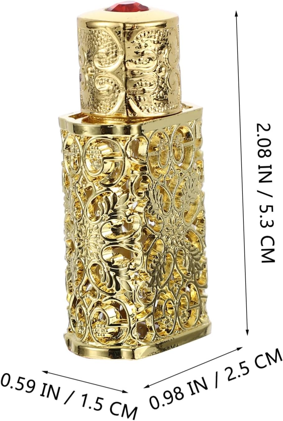 3Pcs Spray Bottle Hollow Flower Engraving Antique Design Essential Oil and Perfume Storage for Travel Crafts and Daily Use image number 2