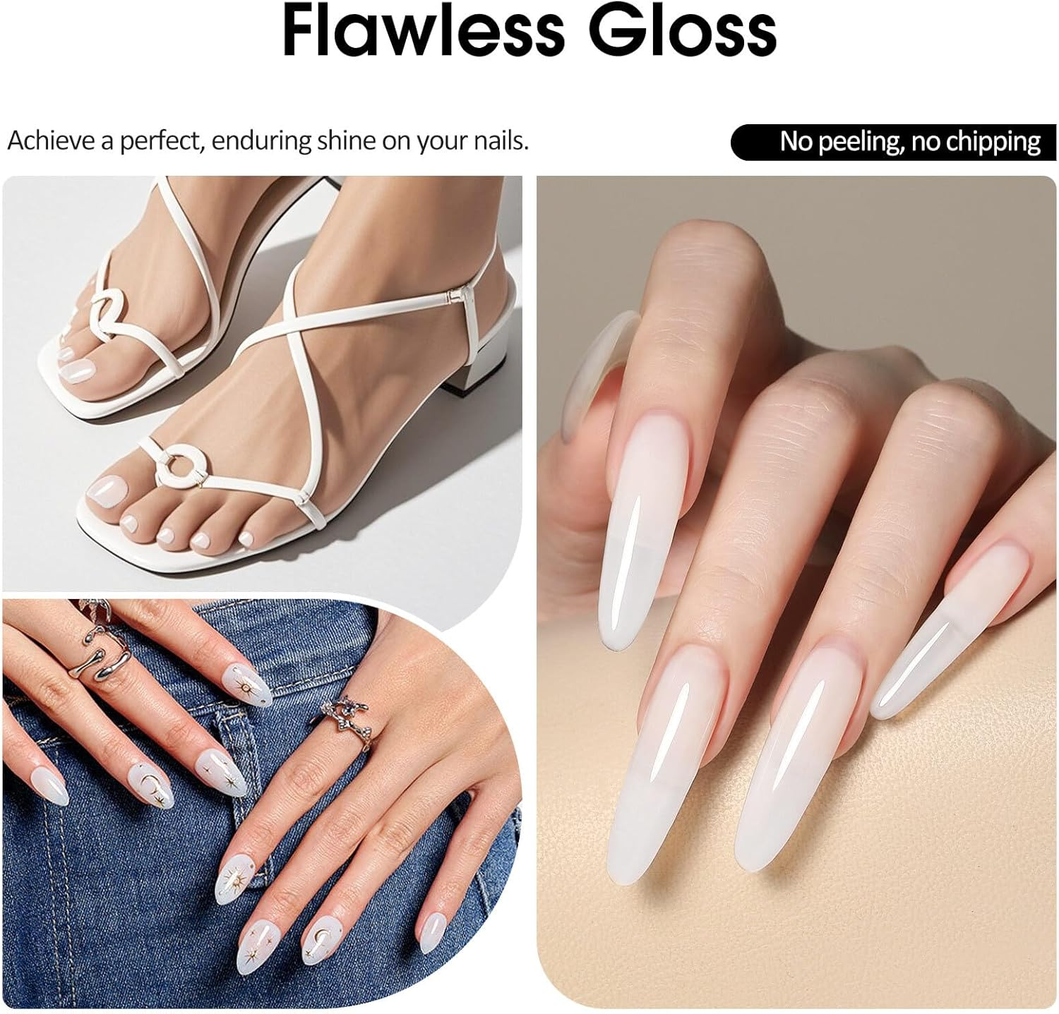 VENALISA Milky White Gel Nail Polish 1 Pcs 10ML Soak off UV Gel Salon Manicure DIY at Home image number 5