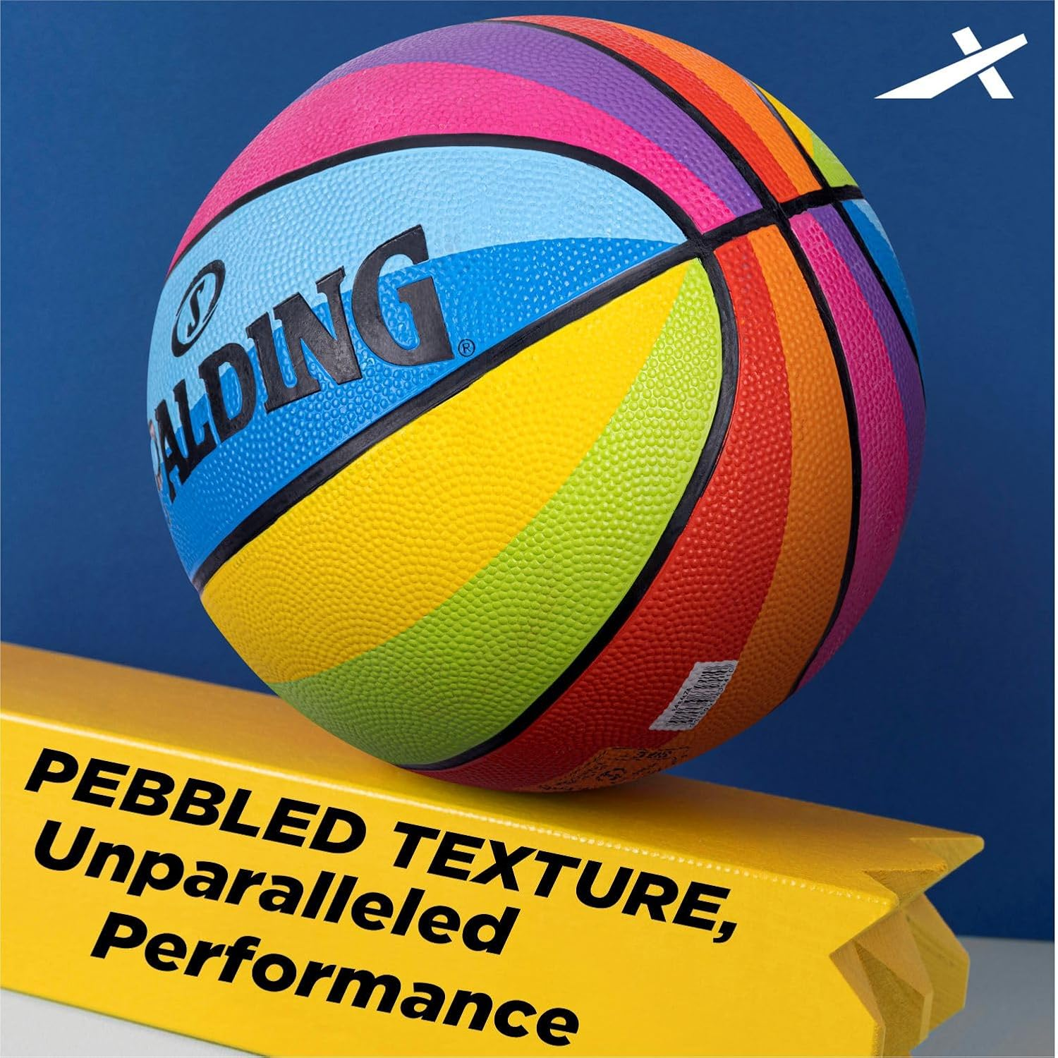 Spalding Rainbow Outdoor Basketball, Size 7 image number 1