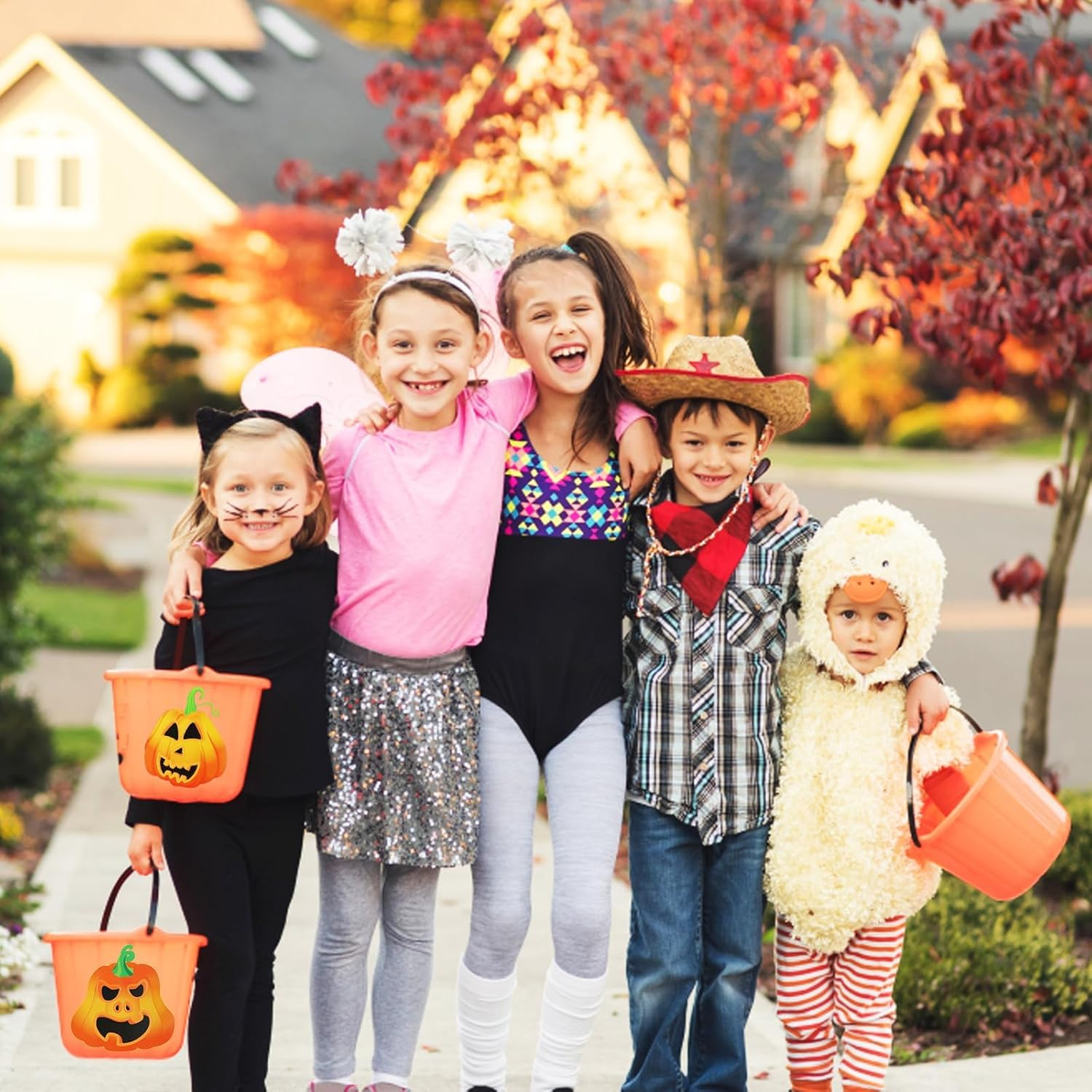 ZANZER 32Pcs Funny Halloween Stickers, Halloween Party Games Stickers Halloween Make a Face Stickers Halloween Stickers for Kids Party Favor Supplies Craft (4 Styles) image number 4