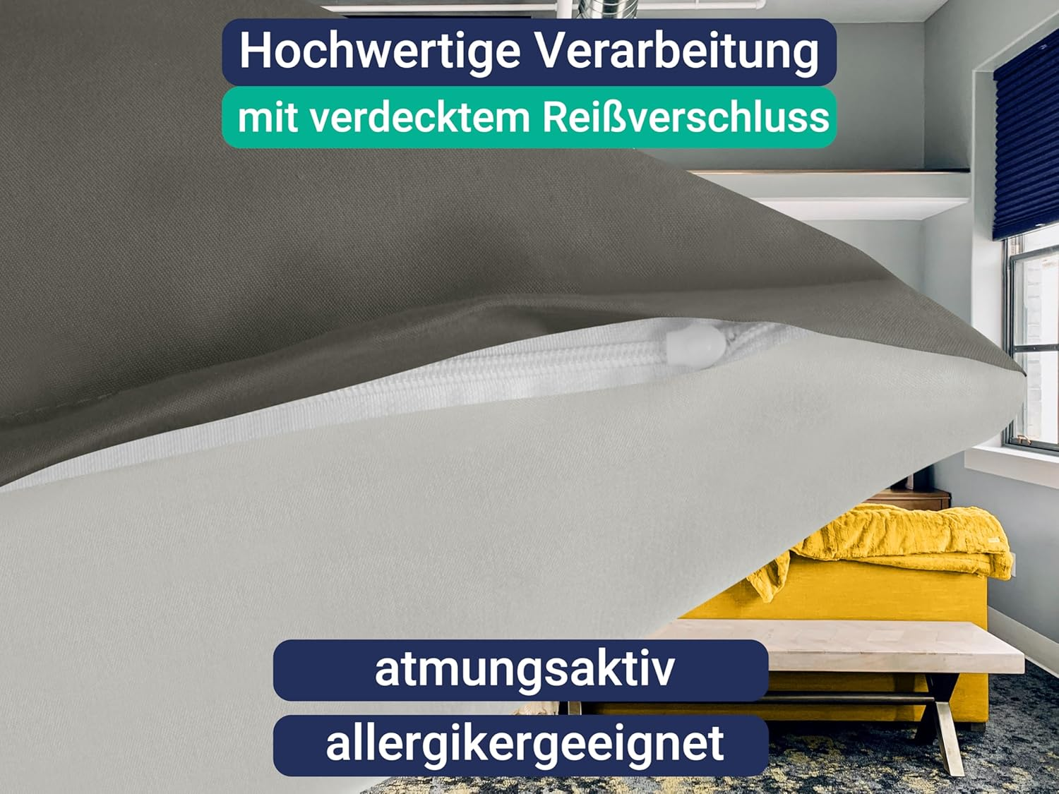 Marie&acute;S Home 1613.2353 Bed Linen Duvet Cover 155 X 220 Cm + 80 X 80 Cm 2-Piece Set Anthracite/Silver image number 6