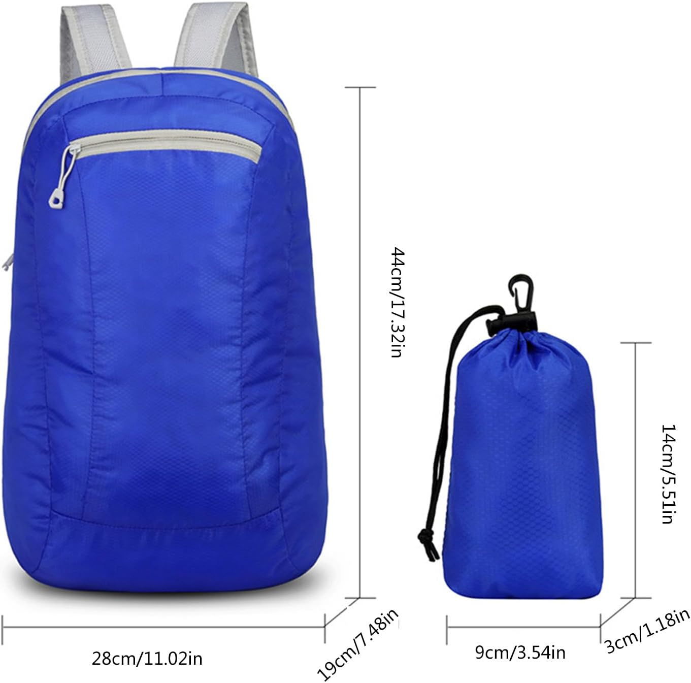 Hiking Backpack Travel Casual Daypacks Foldable Outdoor for Camping Sports Running Running for Women Man Casual Daypacks Foldable Travel Backpac - Black image number 6