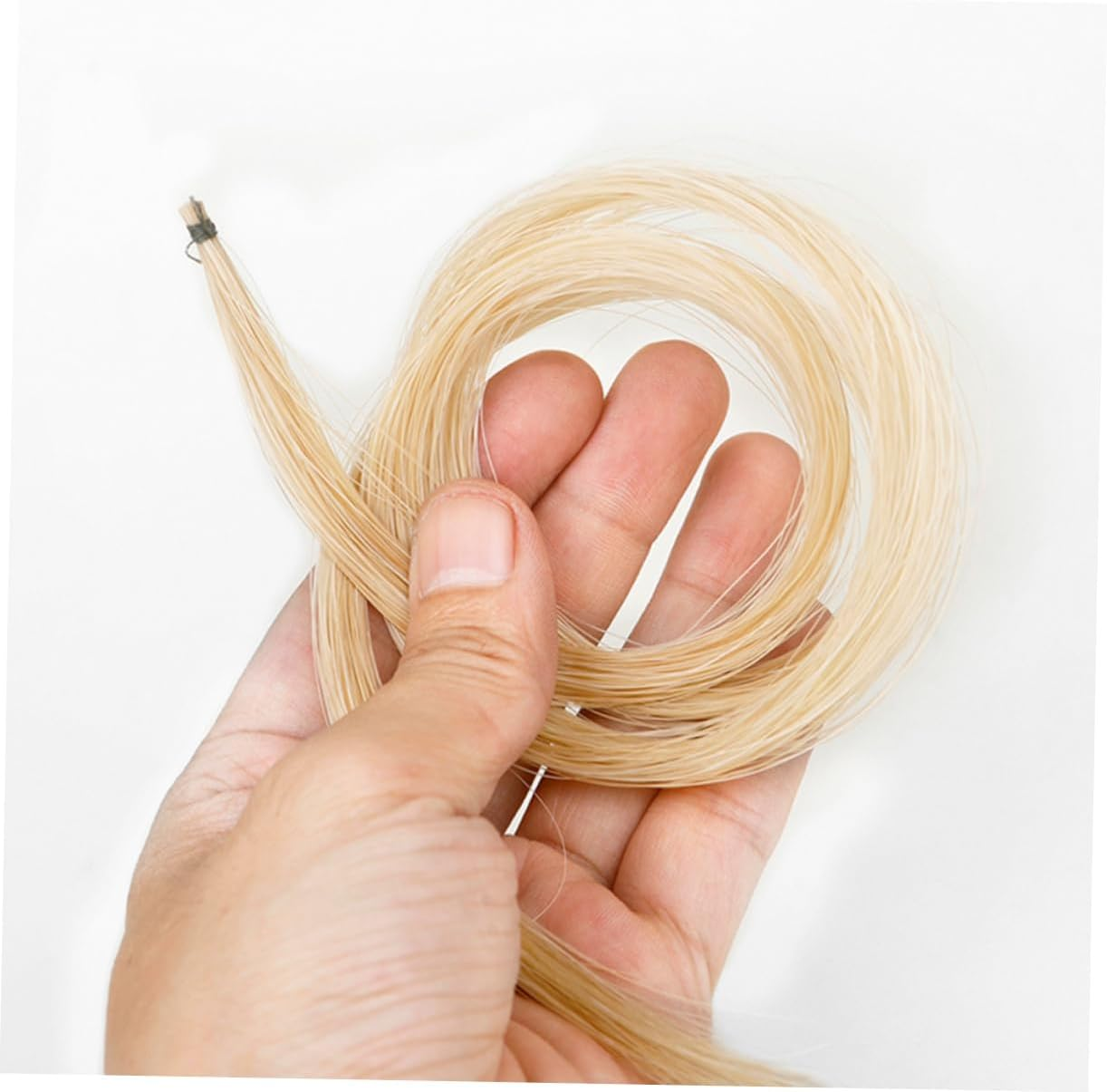 Totority Natural White Horse Hair for Violin Bow 3/4 Size Replacement Bow Hair Violin Accessory for Smooth Playing and Practice image number 5