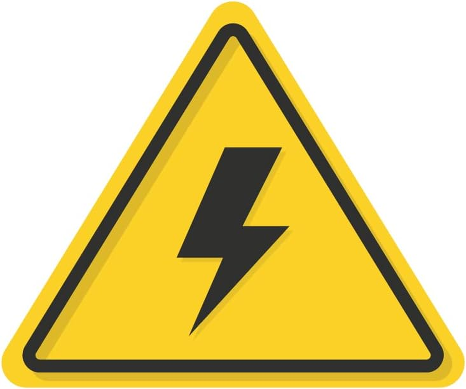 Haobase 10 Pcs Danger Symbol Electrical Hazard Warning Safety Sign Sticker - 5 Cm X 4.2 Cm - Self Adhesive Vinyl