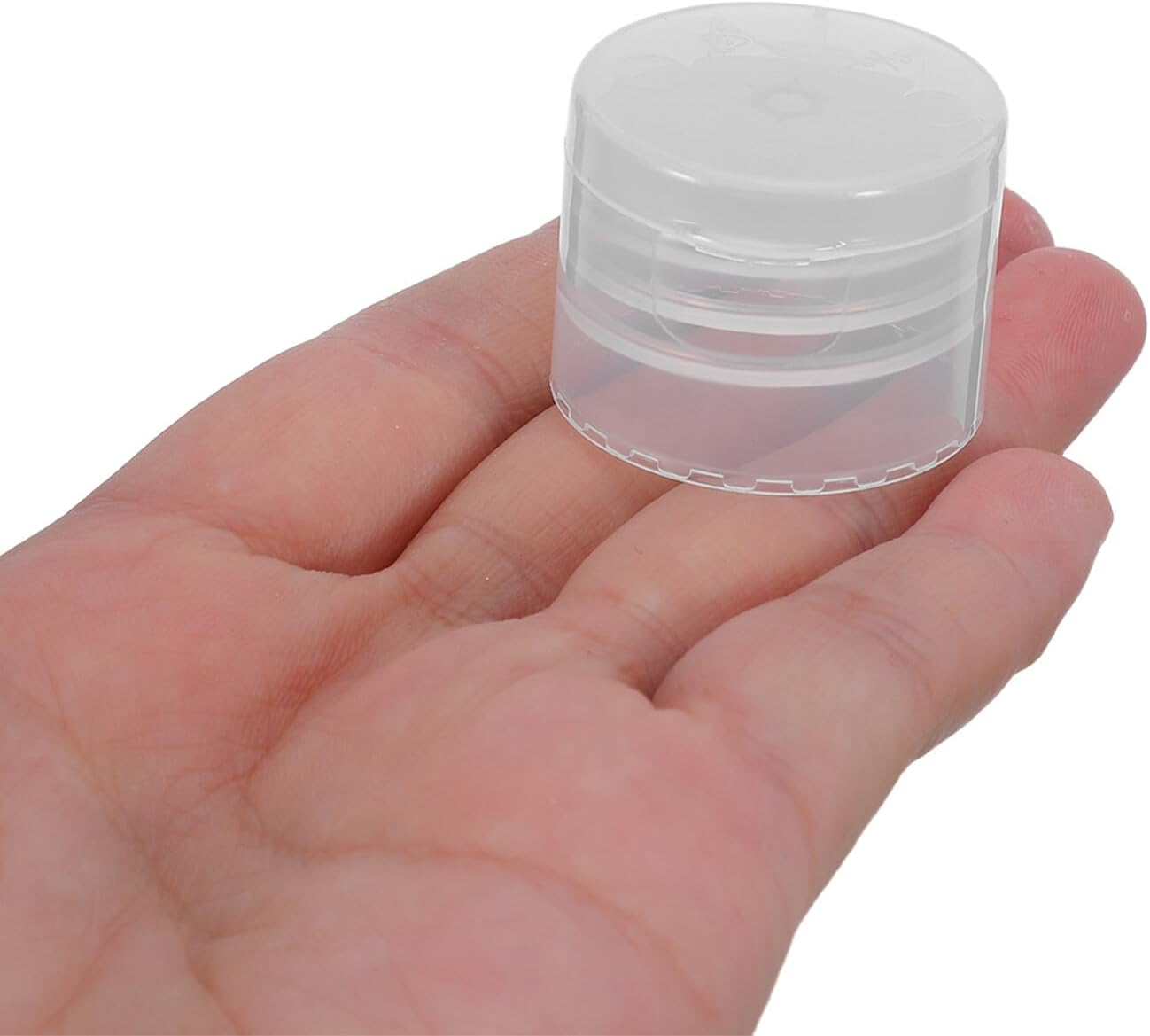 BESTYASH 100Pcs 28Mm PP Plastic Flip Top Caps for Lotion Bottles, Refillable Cosmetic Bottle Accessories, Replacement Dispensing Lids for Shampoo and Moisturizer Containers image number 6