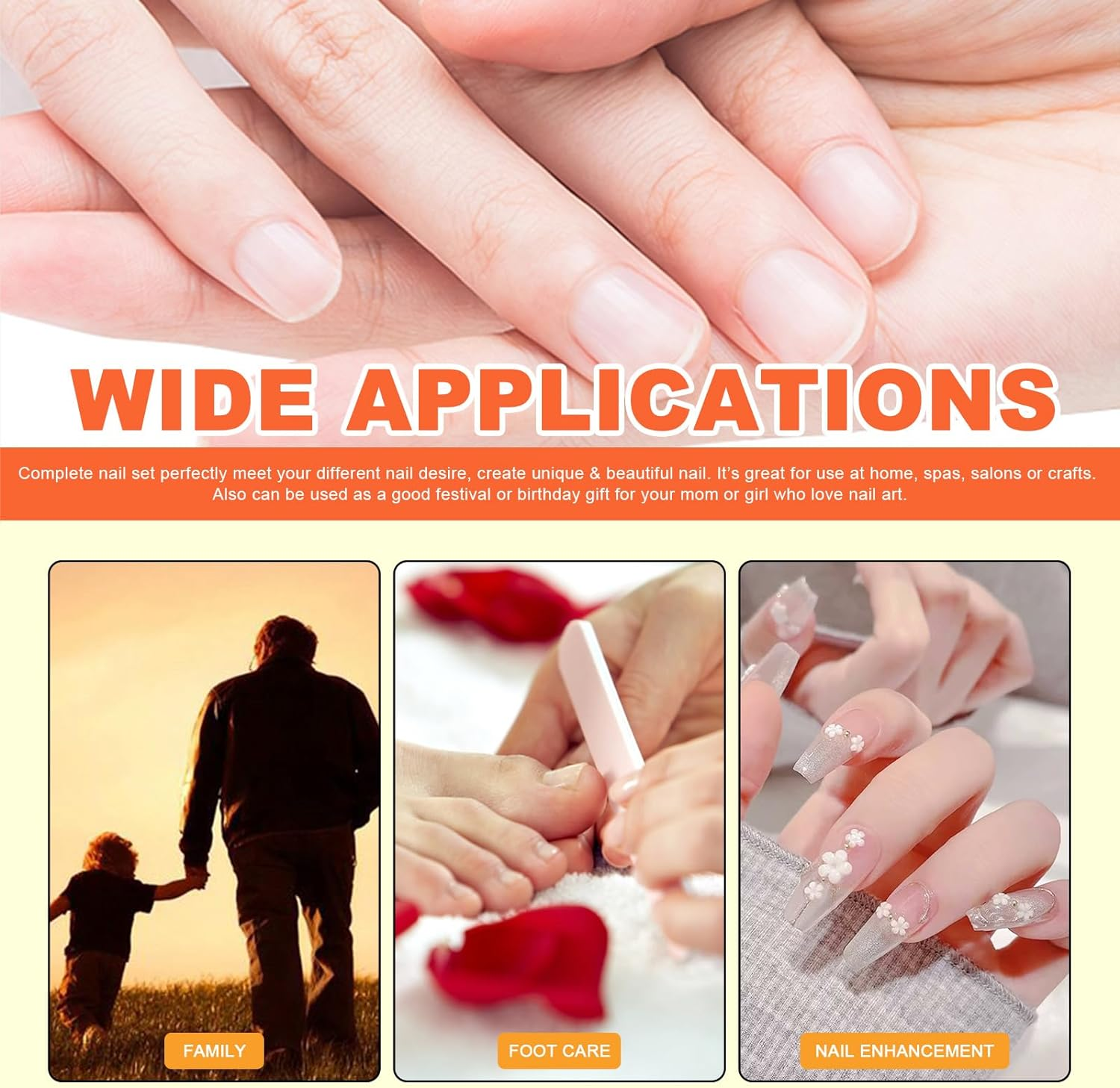 Tanstic 7Pcs Blue Nail Soaking Bowl Kit, Nail Polish Remover Tools Including Manicure Bowl Nail Soak Tray Soak off Bowl, Nail Brush, Nail File, Cuticle Peeler, Double-Ended Cuticle Pusher, Nail Buffer image number 1