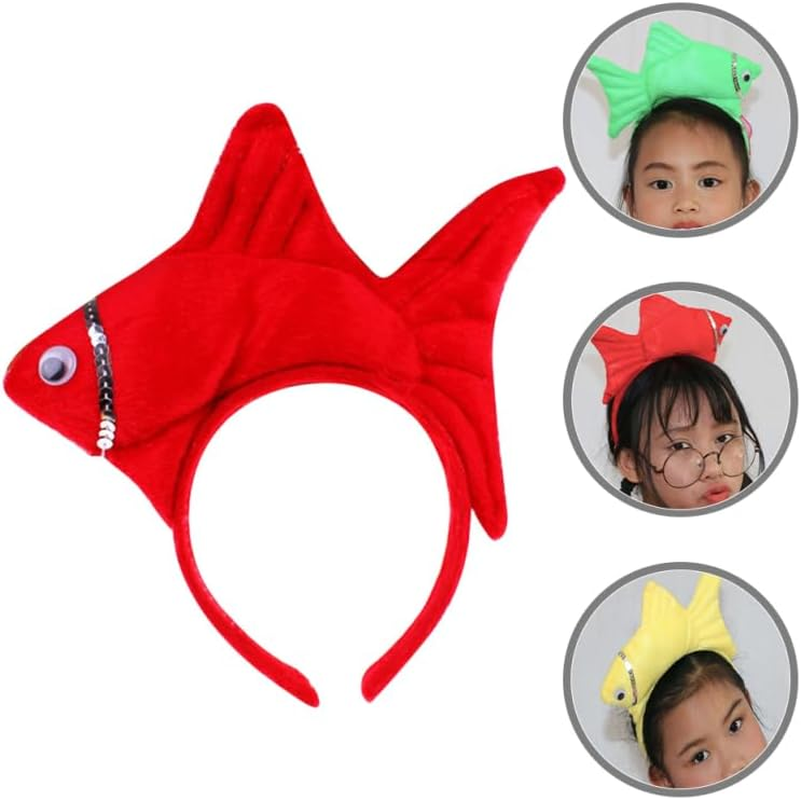 Baluue Cartoon Fish Headband Kids Party Hair Accessory Cosplay Headdress Cute Animal Shaped Hair Hoop for Festivals and Everyday Wear image number 5