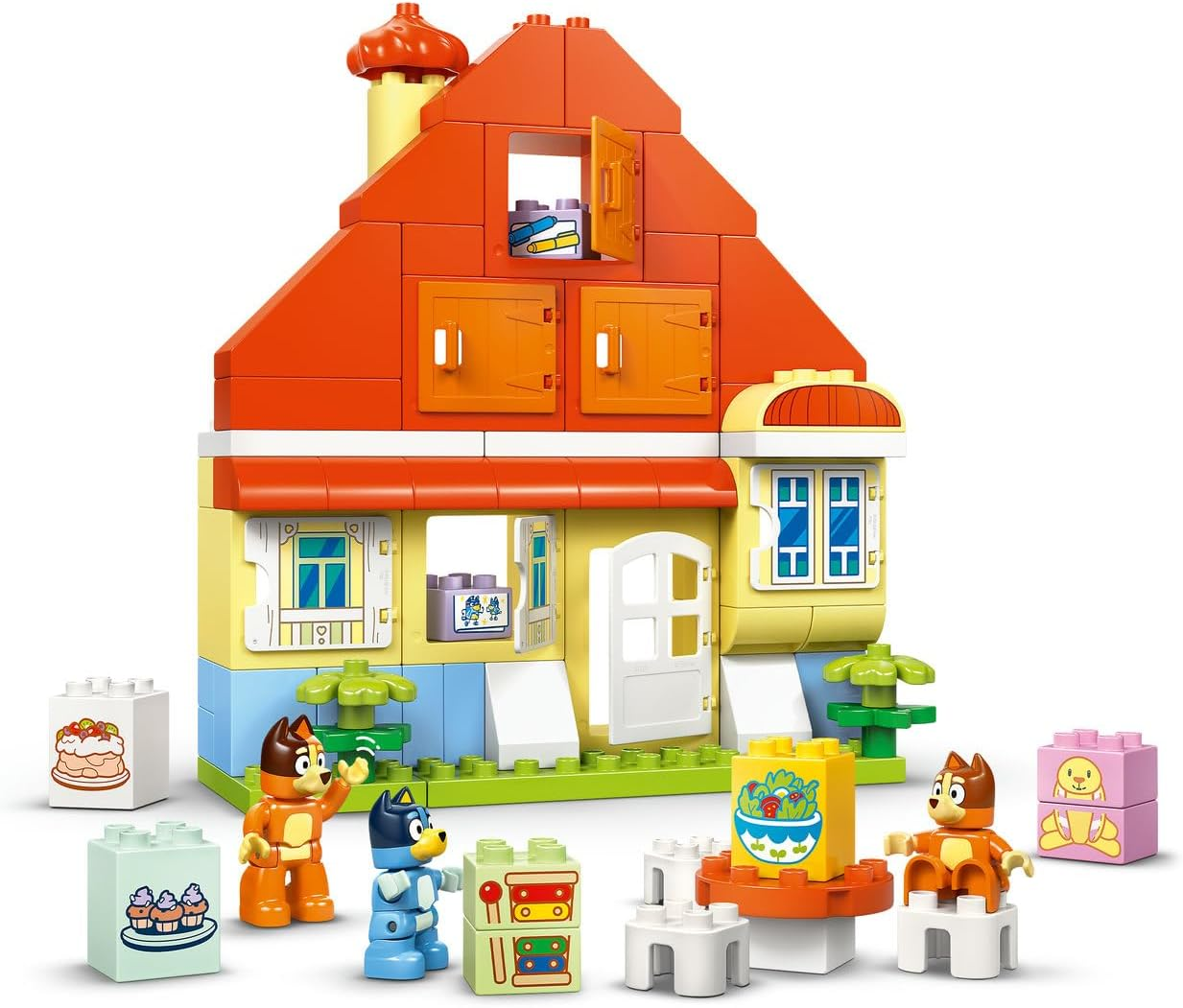 LEGO&reg; DUPLO&reg; Bluey: Bluey&rsquo;S Family House with Memory Game 10459 2-In-1 Interactive Toy Combines Family Recall Fun with Pretend Play Inspired by the TV Show, Toy for Ages 3 Plus image number 1