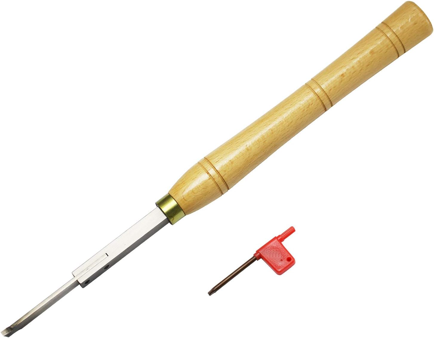 Parting Woodturning Tool Wood Lathe Carbide Tipped Grooving Tool with Carbide Insert, 16 Inch Length image number 1