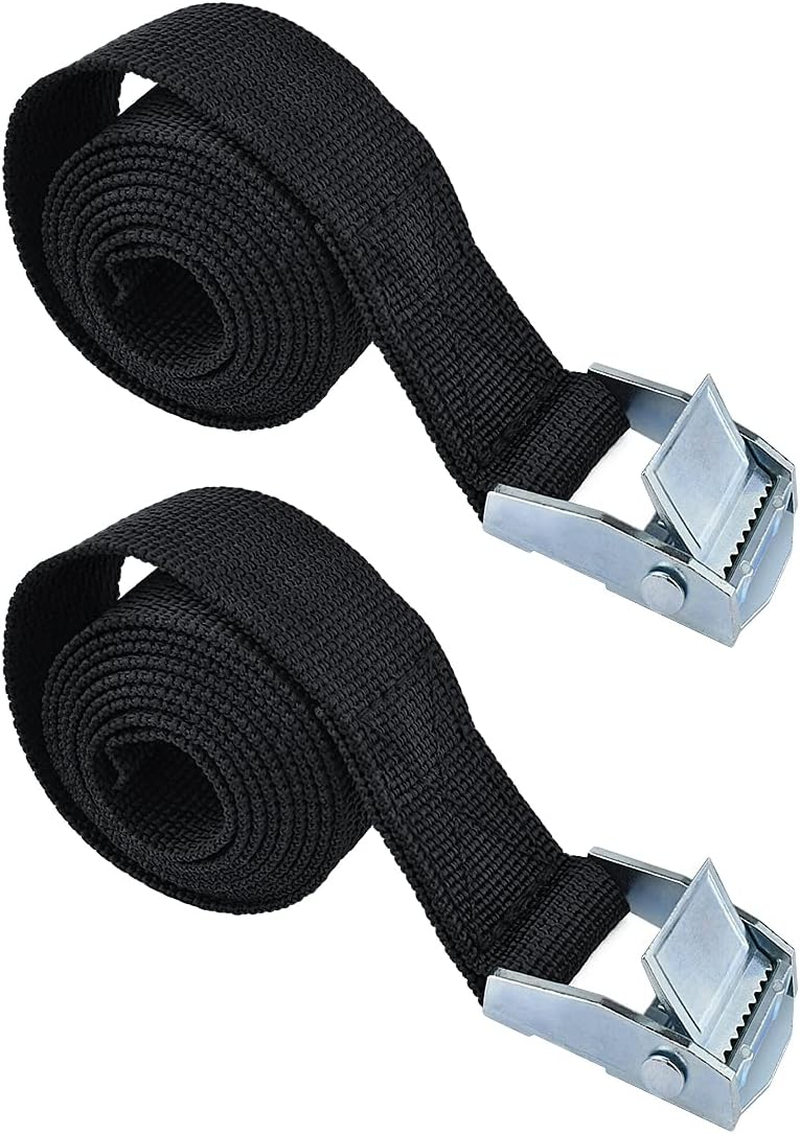 2PCS Lashing Straps with Buckles Adjustable, up to 600Lbs,Tie down Straps for Motorcycle, Cargo, Trucks,Trailer,Luggage (1" X 3.3') image number 2