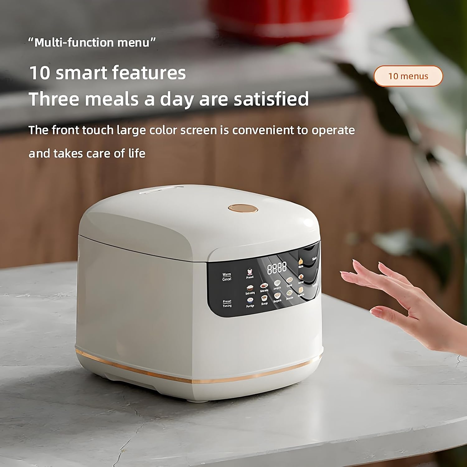 2L Electric Portable Digital Rice Cooker, Multifunction Electric Cooker with 24H Preset & Keep Warm, Nonstick Pot for Rice/Porridge/Soup, Mini Stewpot for Dorm, Home, Travel image number 1