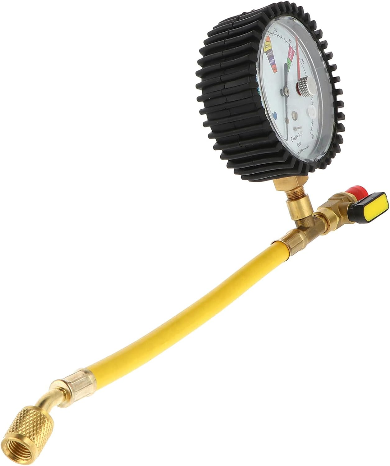 JECOMPRIS Pressure Tester Gauge for Air Conditioning Refrigeration Equipment Spherical Valve Replaceable Easy Pressure Testing Method for Home Automotive Use image number 4