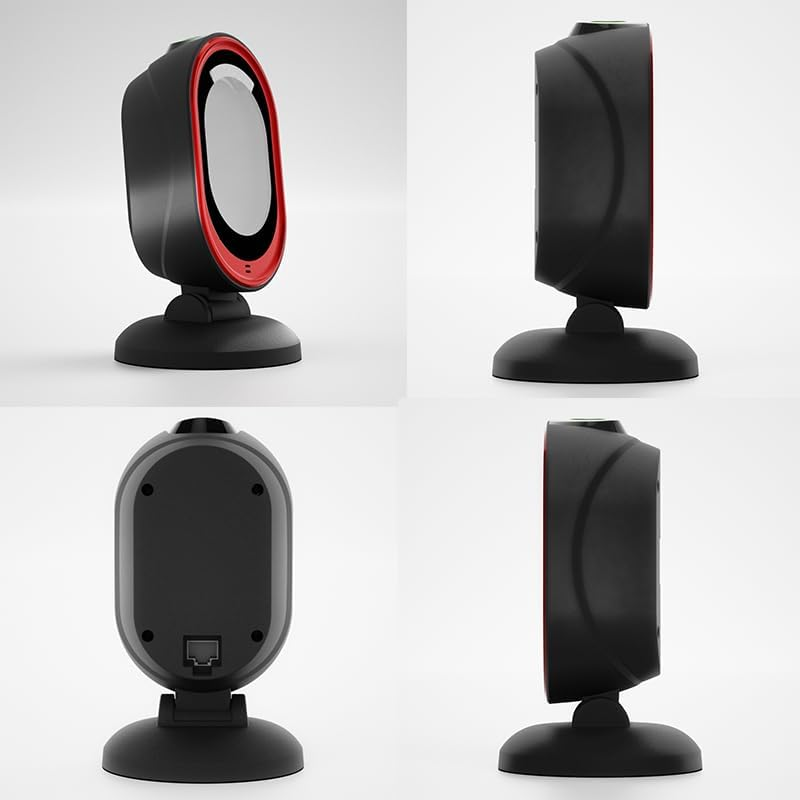 Fast 2D Hands-Free Barcode Scanner, USB Wired Desktop Barcode Reader 1D 2D PDF417 Data Matrix Bar QR Code Reader with Automatically Scanning for Retail Store Supermarket Mall Business image number 2