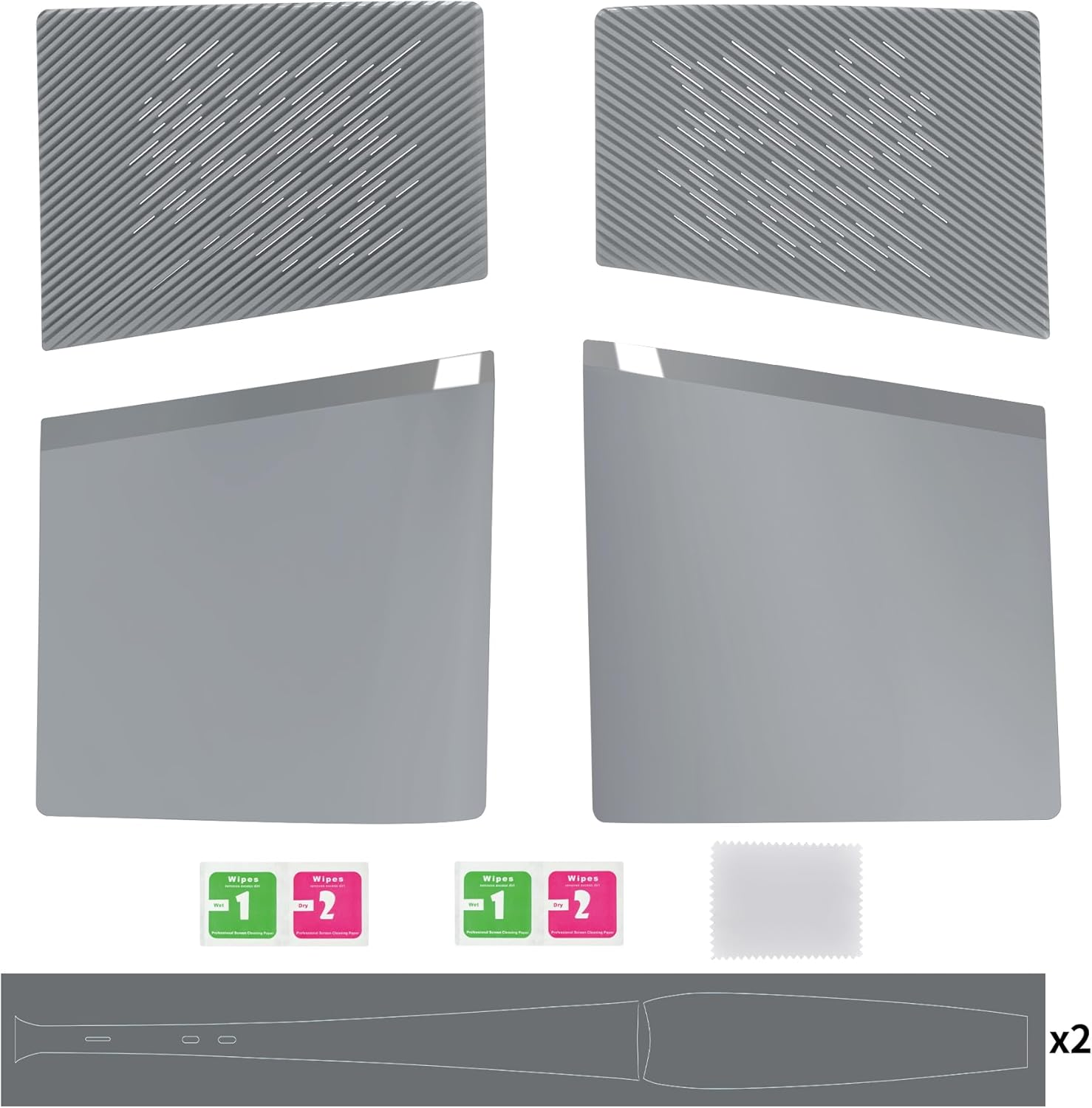 Extremerate Excover Console Replacement Top Bottom Cover Compatible with Ps5 Slim Digital Edition, Side Panel Faceplate Back Plate with Cooling Vent Compatible with Ps5 Slim Digital - New Hope Gray image number 2