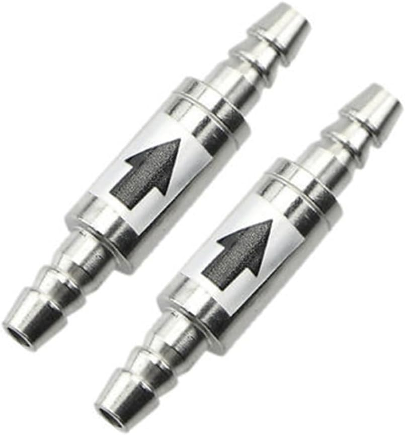 Tophomer CO2 Stainless Steel Check Valve, 4Mm Diameter One Way Non-Return Check Valve Anti-Backflow Maintenance Accessories for Aquarium System Fish Tank image number 5