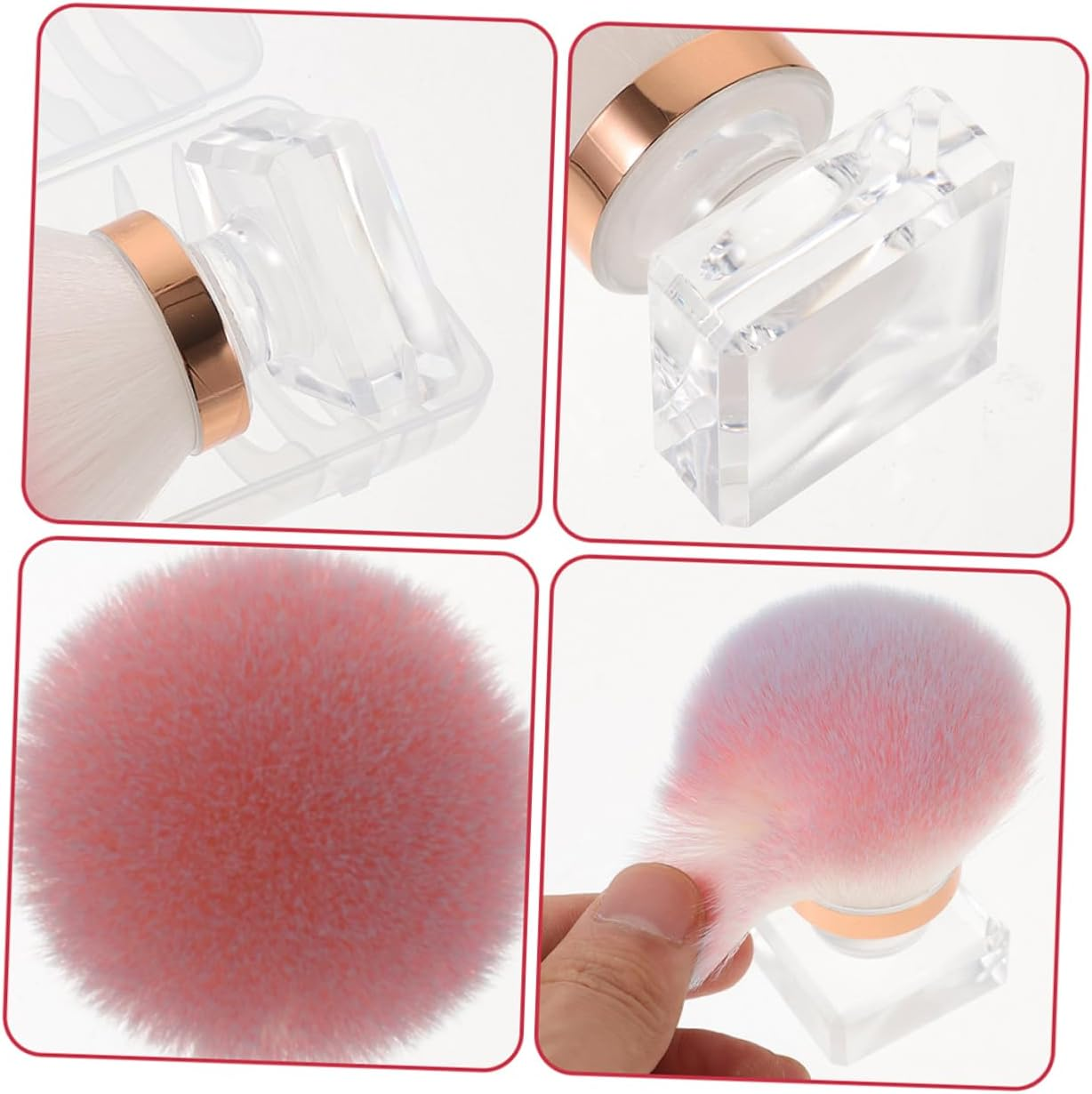 BESTYASH 2Pcs Nail Cleaning Brush Ergonomic Dust Brush for Manicure Pedicure Versatile Nail Scrubber for Fingernails Toenails image number 2