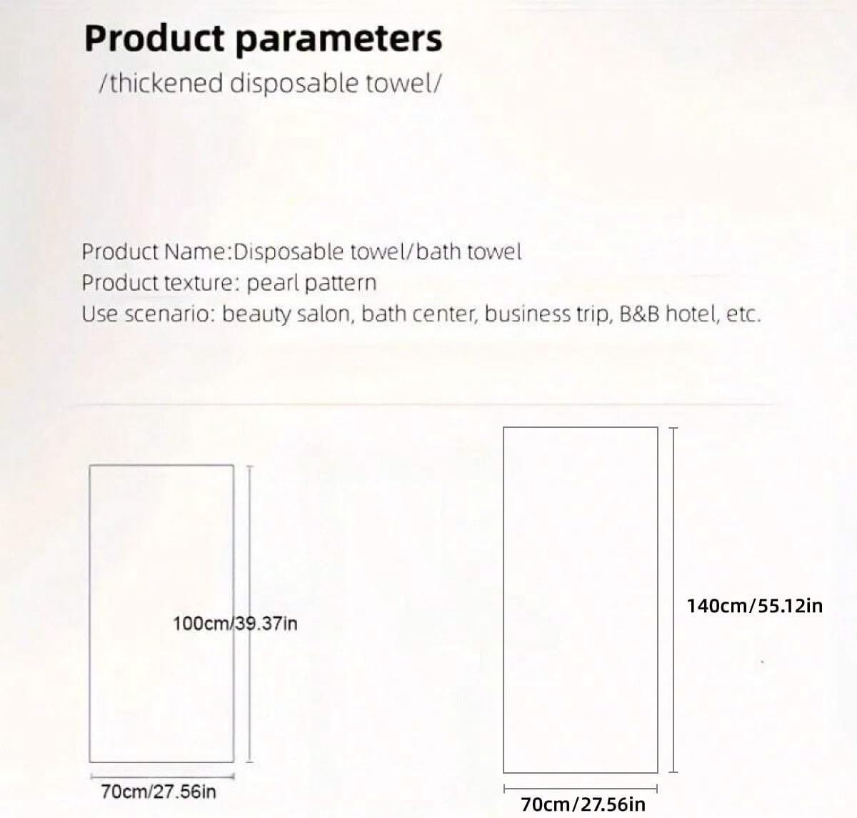 AIMALL Compressed Disposable Bath Towels 70X100Cm/70X140Cm Pearl Texture Lightweight Tear-Resistant Soft Towels for Travel, Salon, Spa, Hotel &ndash; 10 Pack image number 4