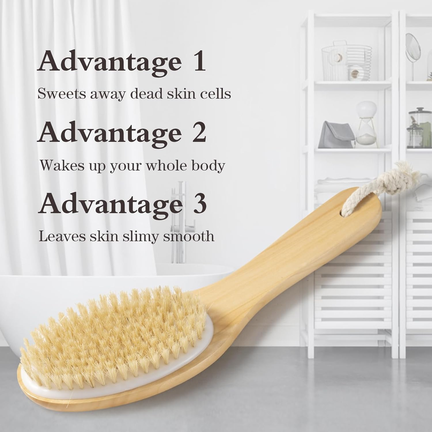 Body Drying Brush, Small Crank Body Brush image number 2