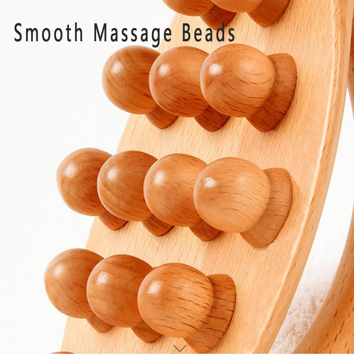 AIMALL Universal Handheld Massage Brush with Large Rounded Handle, Whole Body Meridian Massage Tool, Includes 14 Beads for Leg, Waist, and Hand Massage image number 5