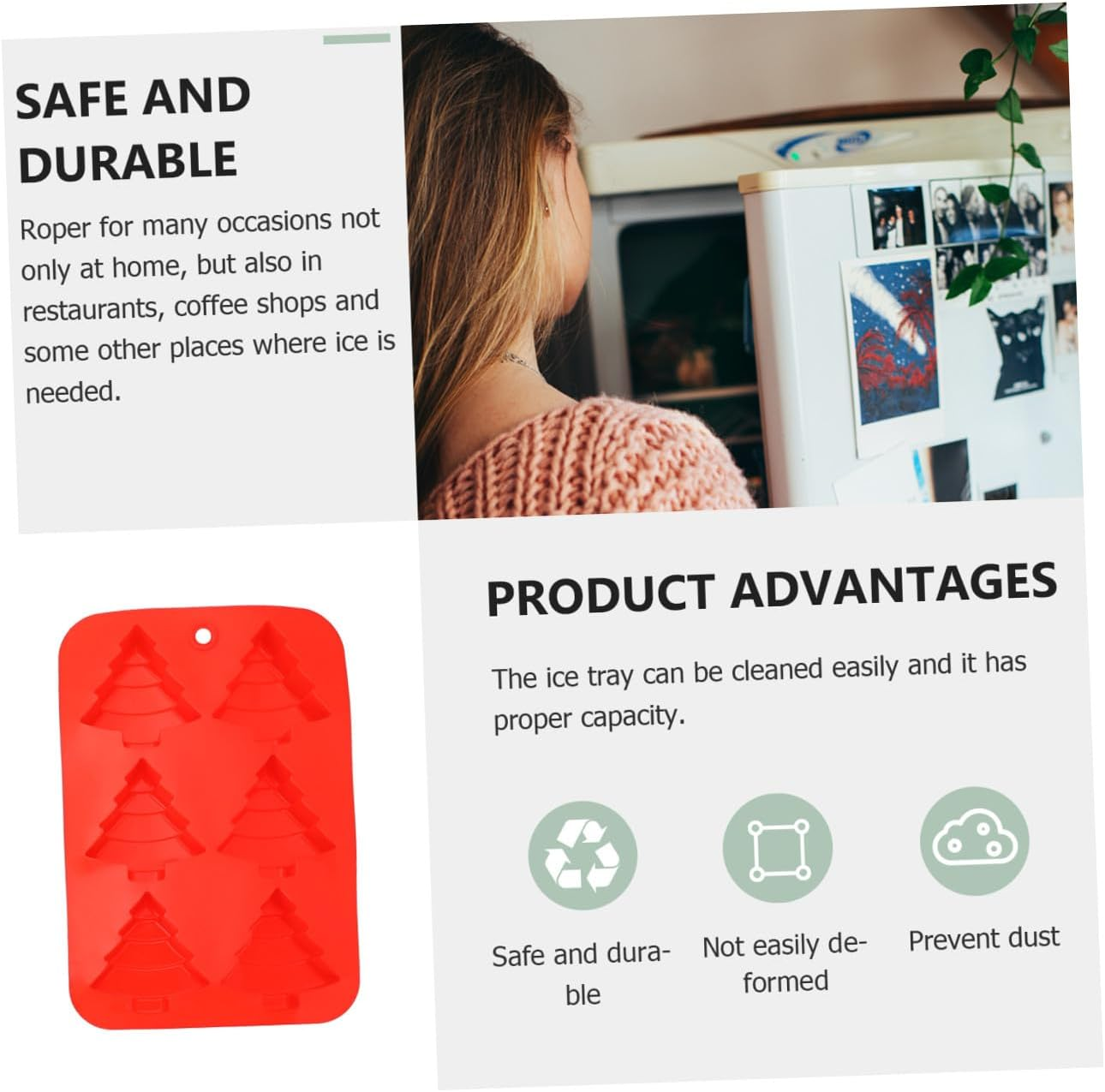 Ciieeo 2Pcs Silicone Moulds Christmas Tree Molds Cake Baking Molds for Fondant image number 5