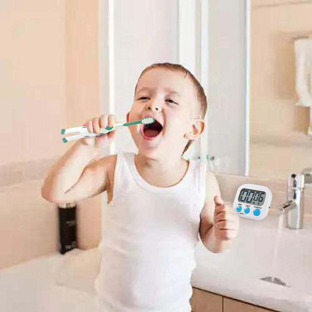 8 Packs Kids Toothbrushes with Fun Timer,Child Sized Brush Heads (3-10 Year Old) Kid Toothbrush with Easy Storage,Bpa Free,Extra Soft Lovely Little Deer Toothbrush image number 2