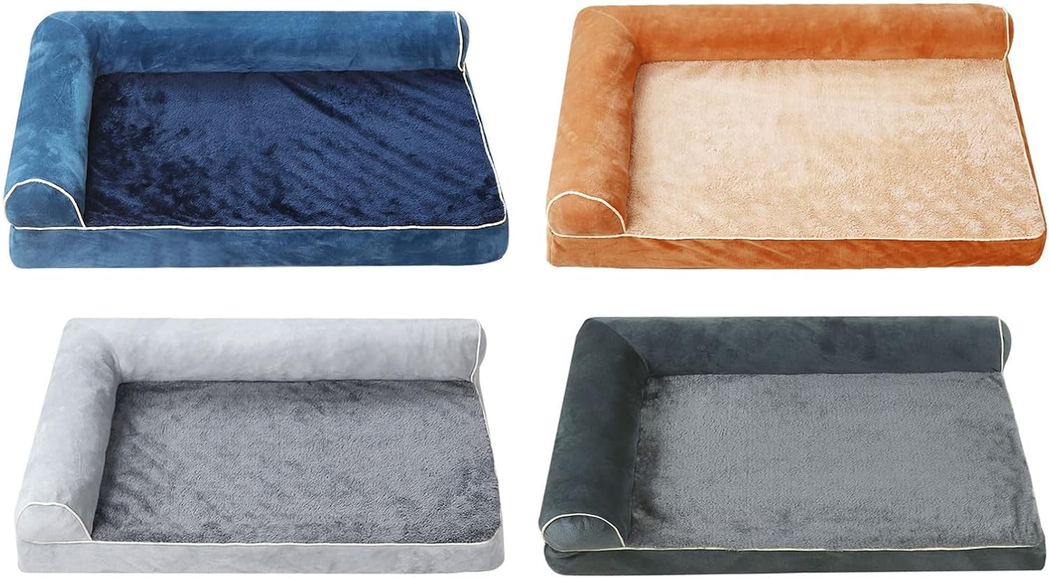 Orthopedic Dog Bed Large, Memory Foam Washable Dog Sofa Bed for Medium & Large Dogs, Warm Pet Bed with Removable & Washable Cover, Firm Support Dog Couch Bed for Anxiety Pets (Dark Gray, XL) image number 2