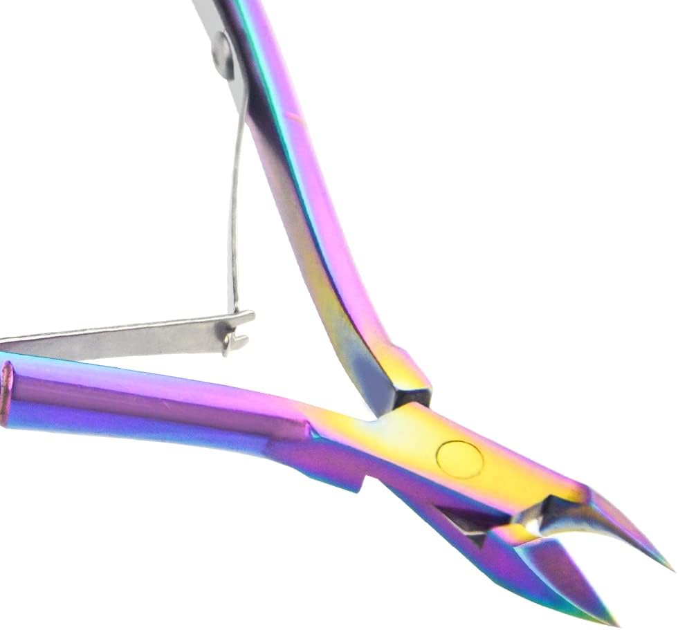 XINMEIWEN 8Pieces Cuticle Trimmer Cuticle Nipper Cuticle Remover Cuticle Cutter with Cuticle Pusher Stainless Steel Cuticle Cutter Clipper Nail Tools for Fingernails and Toenails (Rainbow) - Rainbow image number 6
