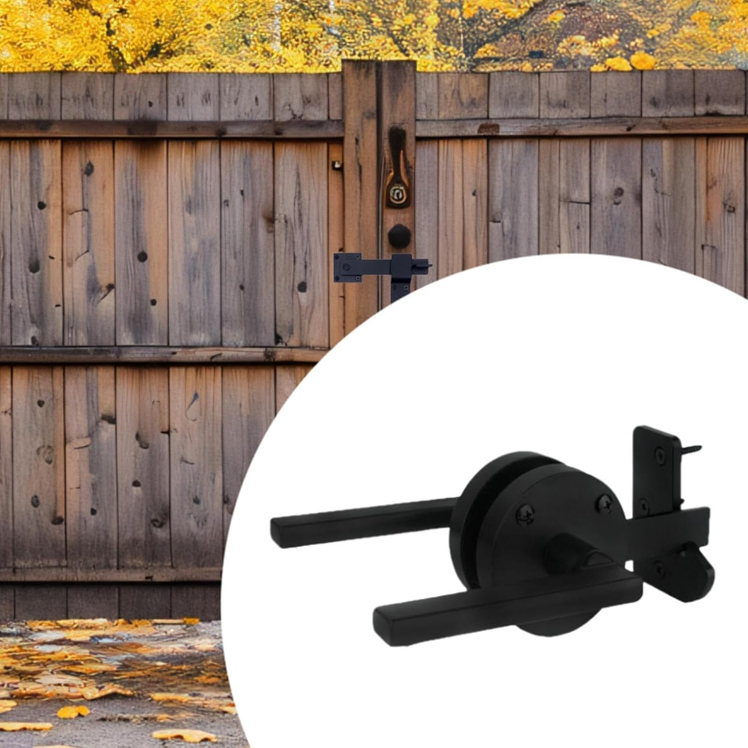 Leefasy Double Side Gate Latch Gate Hardware Professional High Performance Steel Heavy Duty for Shed Wooden Gates Yard Outdoor Fence image number 5