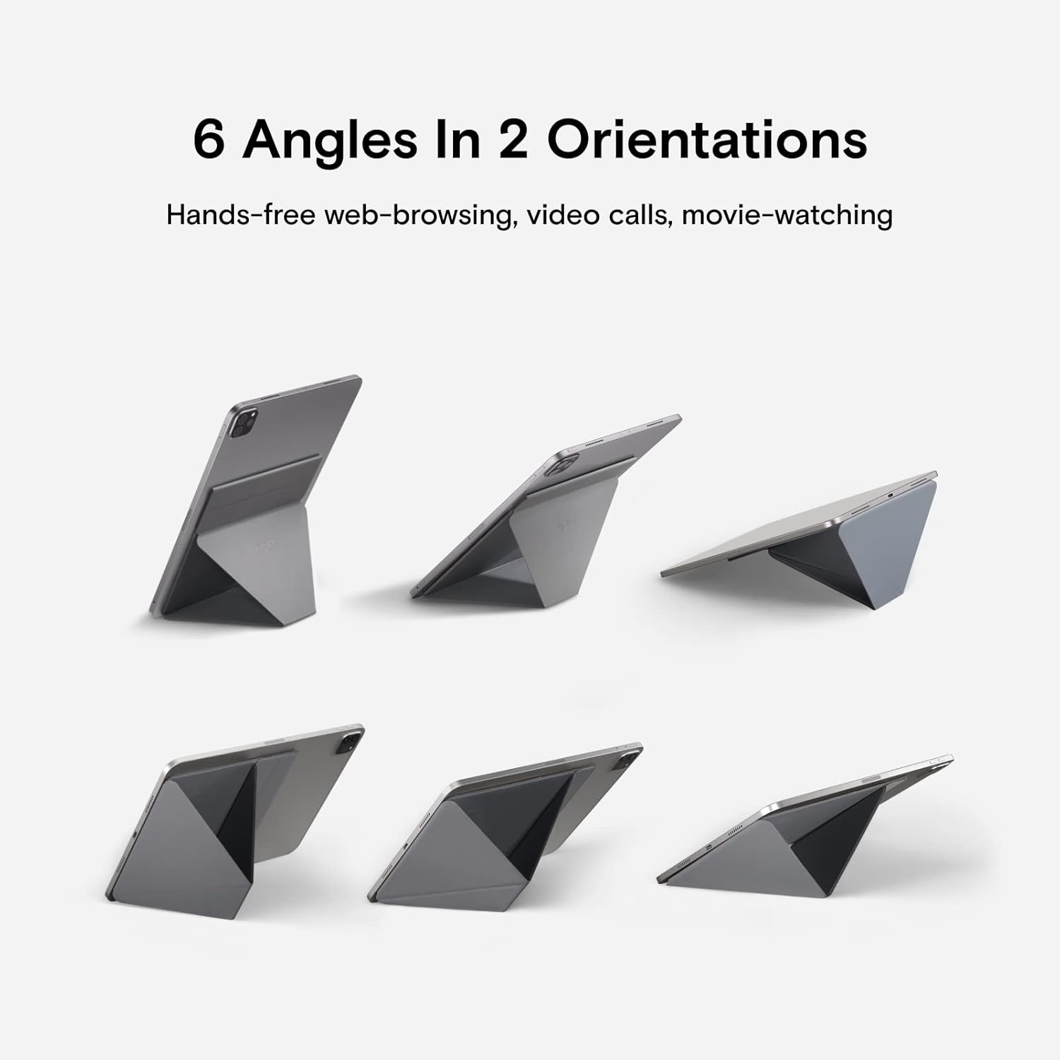 MOFT Adhesive Invisible Slim Tablet Stand, Most Adjustable, Compatible with Tablets up to 12.9&rdquo;,Gray image number 5