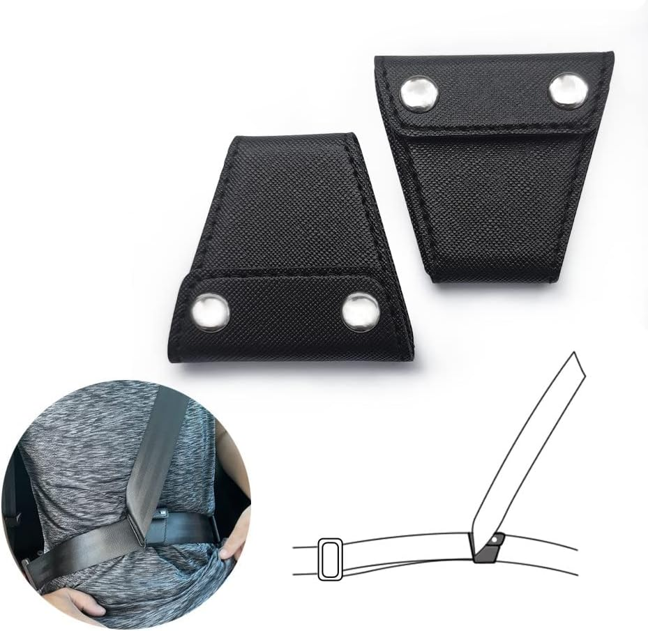Seatbelt Adjuster, anti Twist and Slip Car Shoulder Neck Strap Positioner Clips, Protects from Cutting Your Neck or Rubbing Your Chest, Universal Fit(Black) image number 4