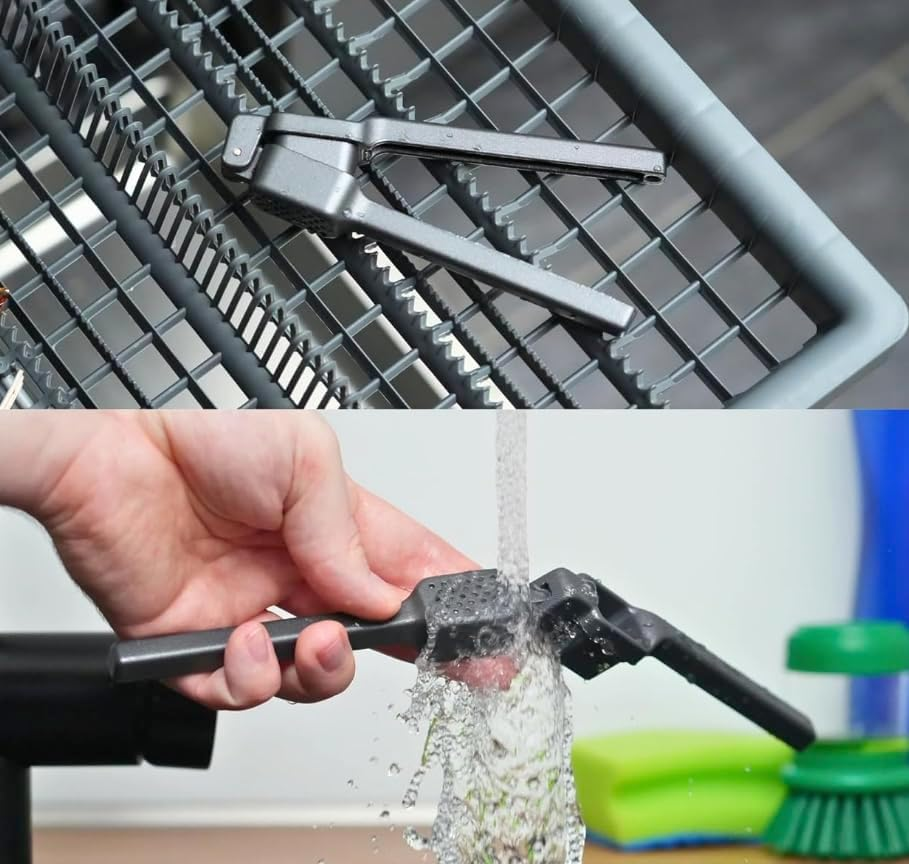 Westmark Biopress Black Edition Garlic Press - Ergonomic Garlic Press Dishwasher Safe - Extra Grip Feel - Anthracite image number 5