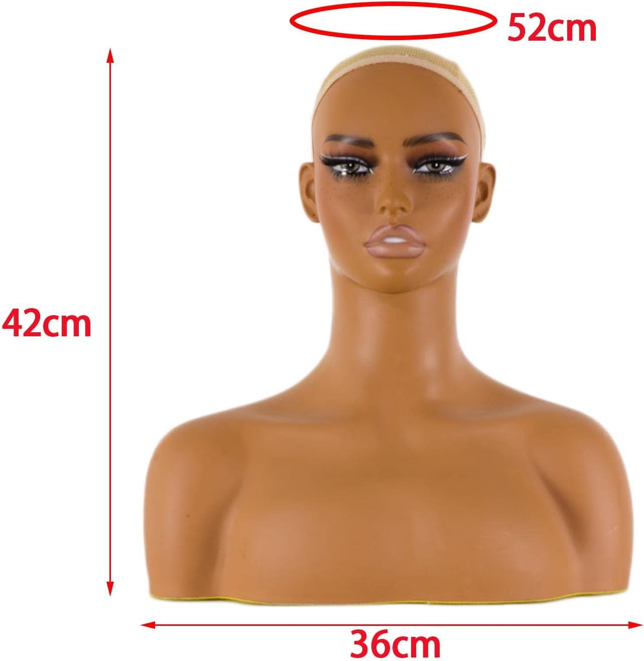 Eigell Female Wig Head Manikin Head with Shoulder Wig Head Display,Lightweight Props,Mannequin Head Display for Display Hair Hats Hairpieces image number 4