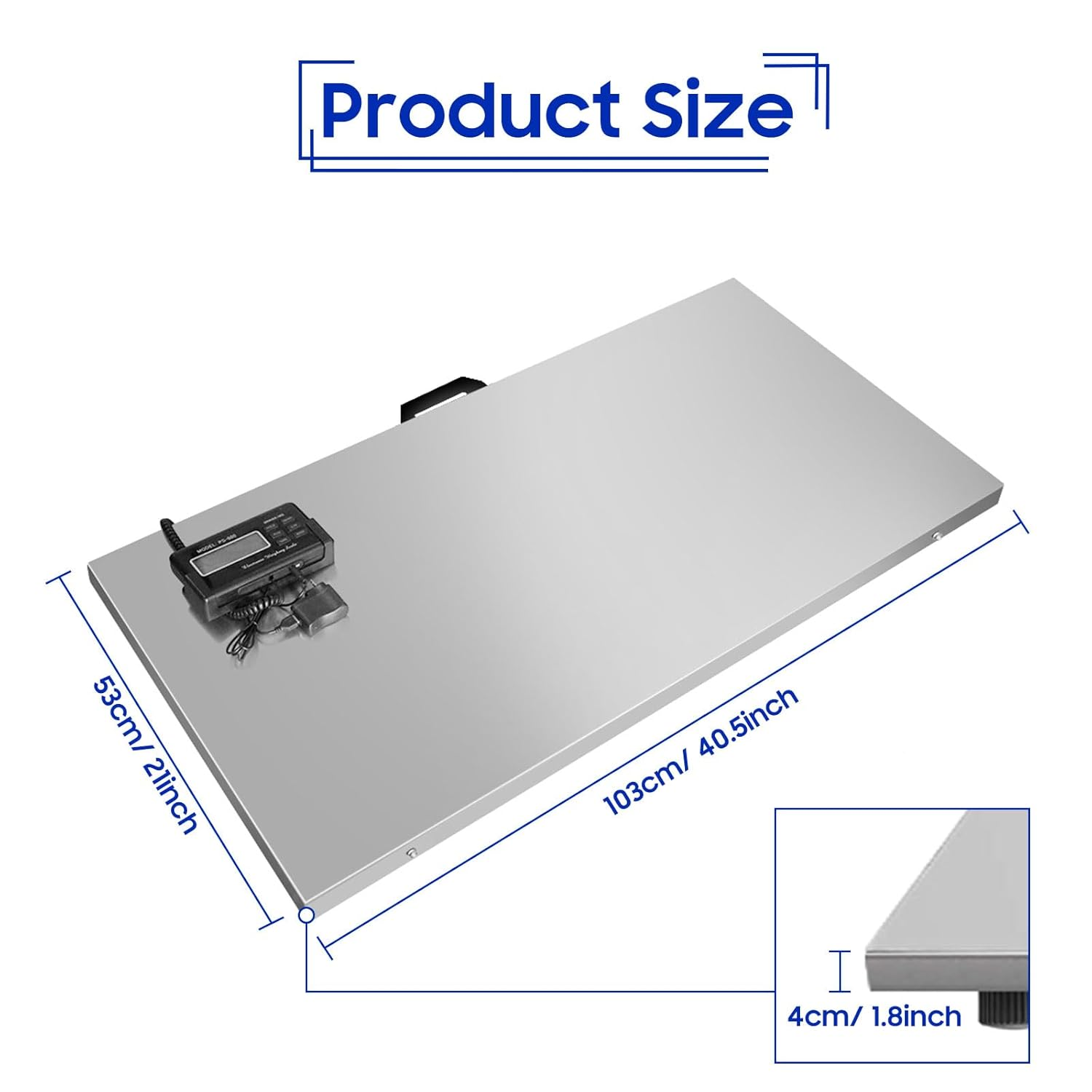 1100Lbs X 0.2Lbs Digital Livestock Scale Large Pet Weight Scale Stainless Steel Platform Electronic Heavy Duty Postal Shipping Scale for Large Dog Sheep Goat Pig Sheep Cattle image number 4