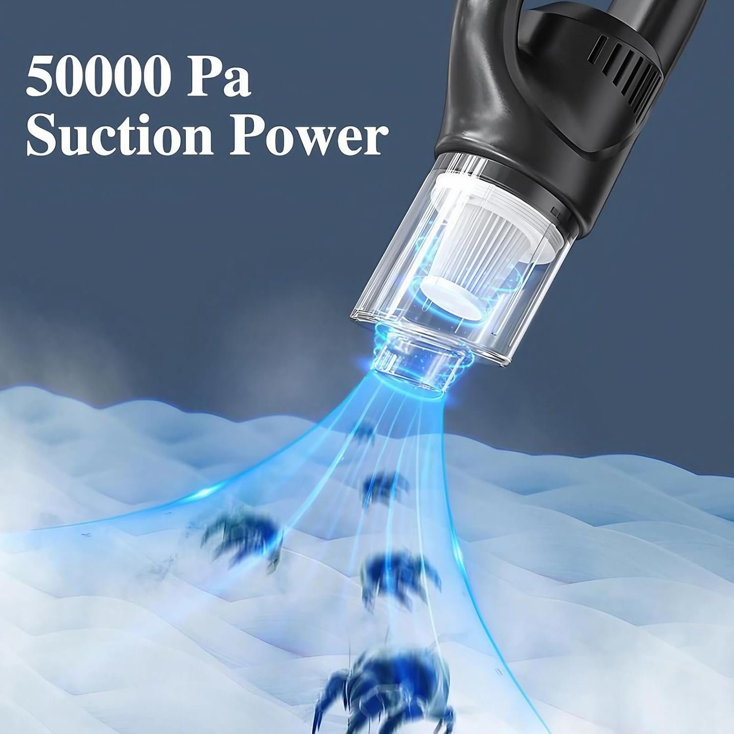 Handheld Cordless Car Vacuum Cleaner - 7500PA Powerful Suction, Lightweight Portable Design, Long-Lasting Battery & LED Light for Home, Office & Auto Cleaning image number 3