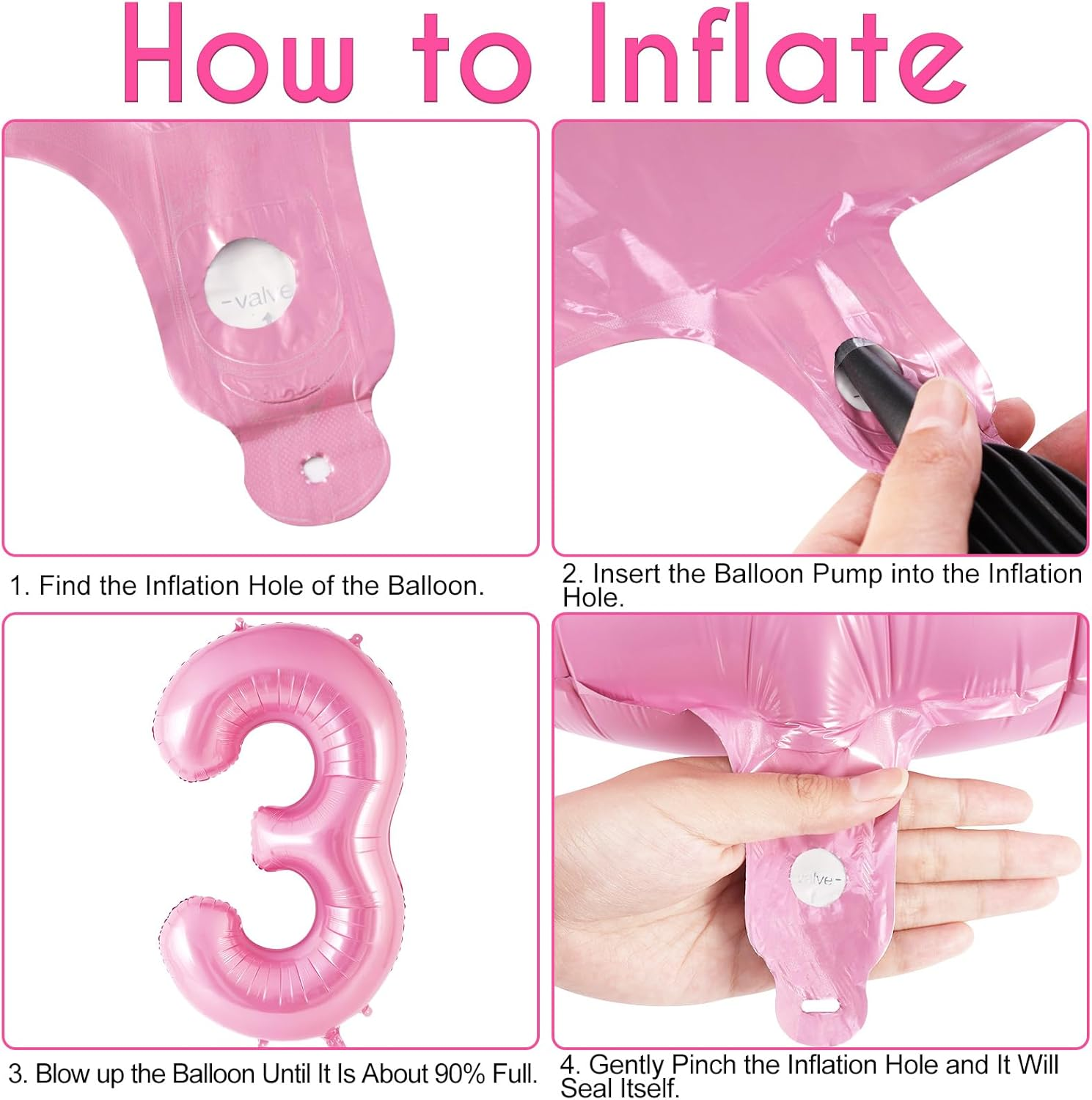 Pink Number 13 Balloon, 40 Inch Big Large Foil Helium Number Balloons, Giant Mylar Number 13 Balloons for 13 Years Old Birthday Party Decorations Supplies Anniversary image number 6