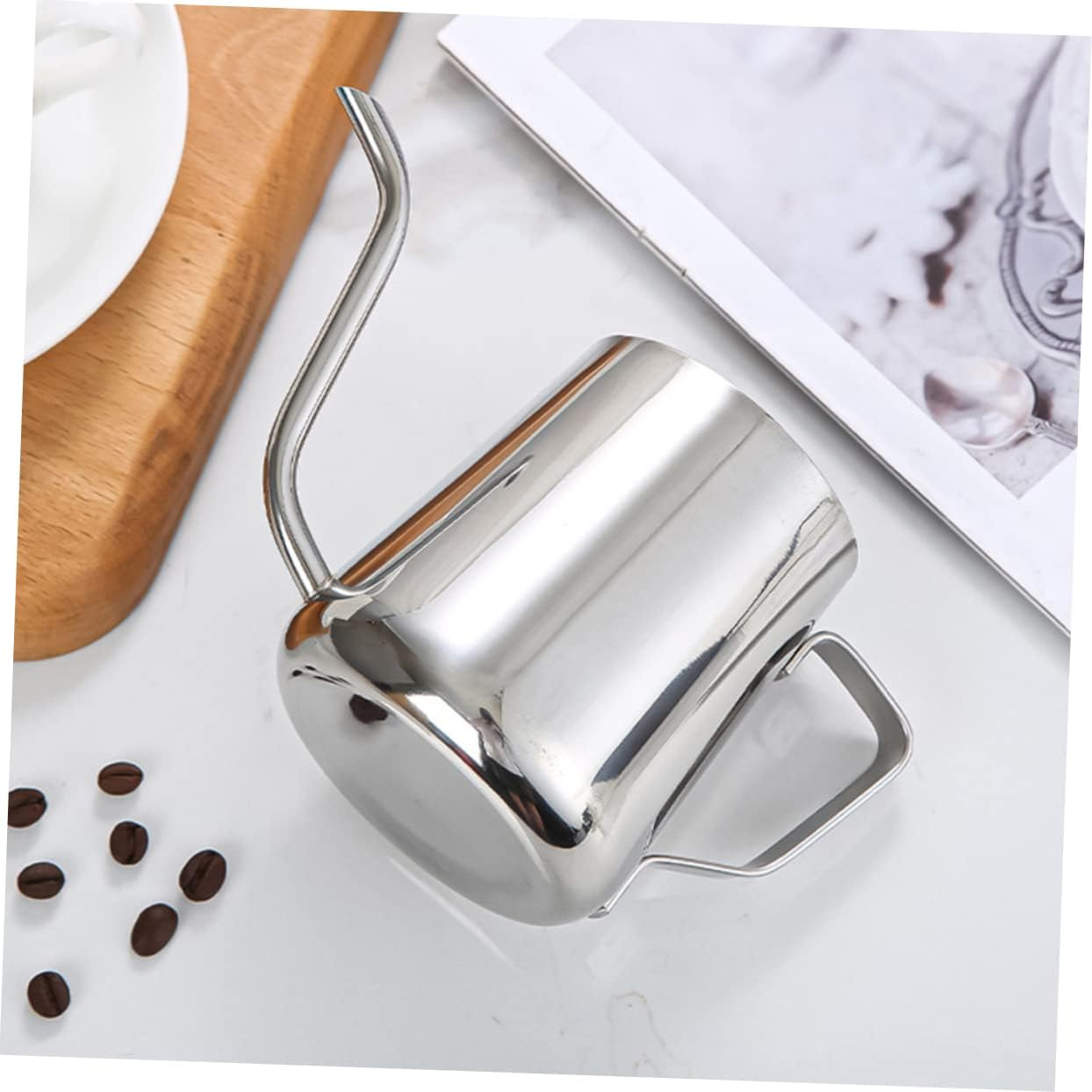 NAMOARLY Stainless Steel Pot Espresso Pot Hand Brew Coffee Maker Tea Kettle for Home Use Stainless Steel Kettle image number 2